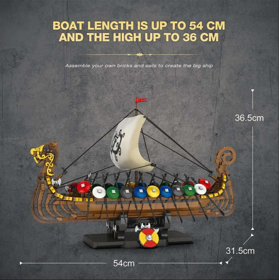 66101 Viking Ship 2547pc Construction Set - Image 2
