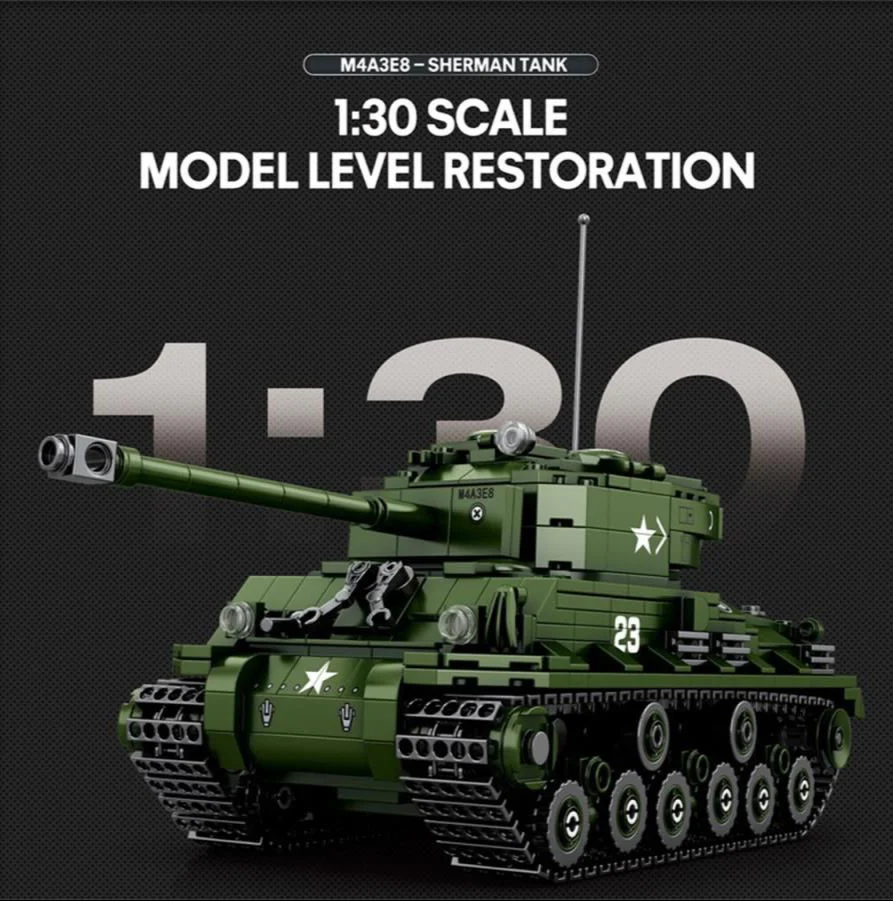 77030 World of Tanks Sherman 836pc Construction Set - Image 3