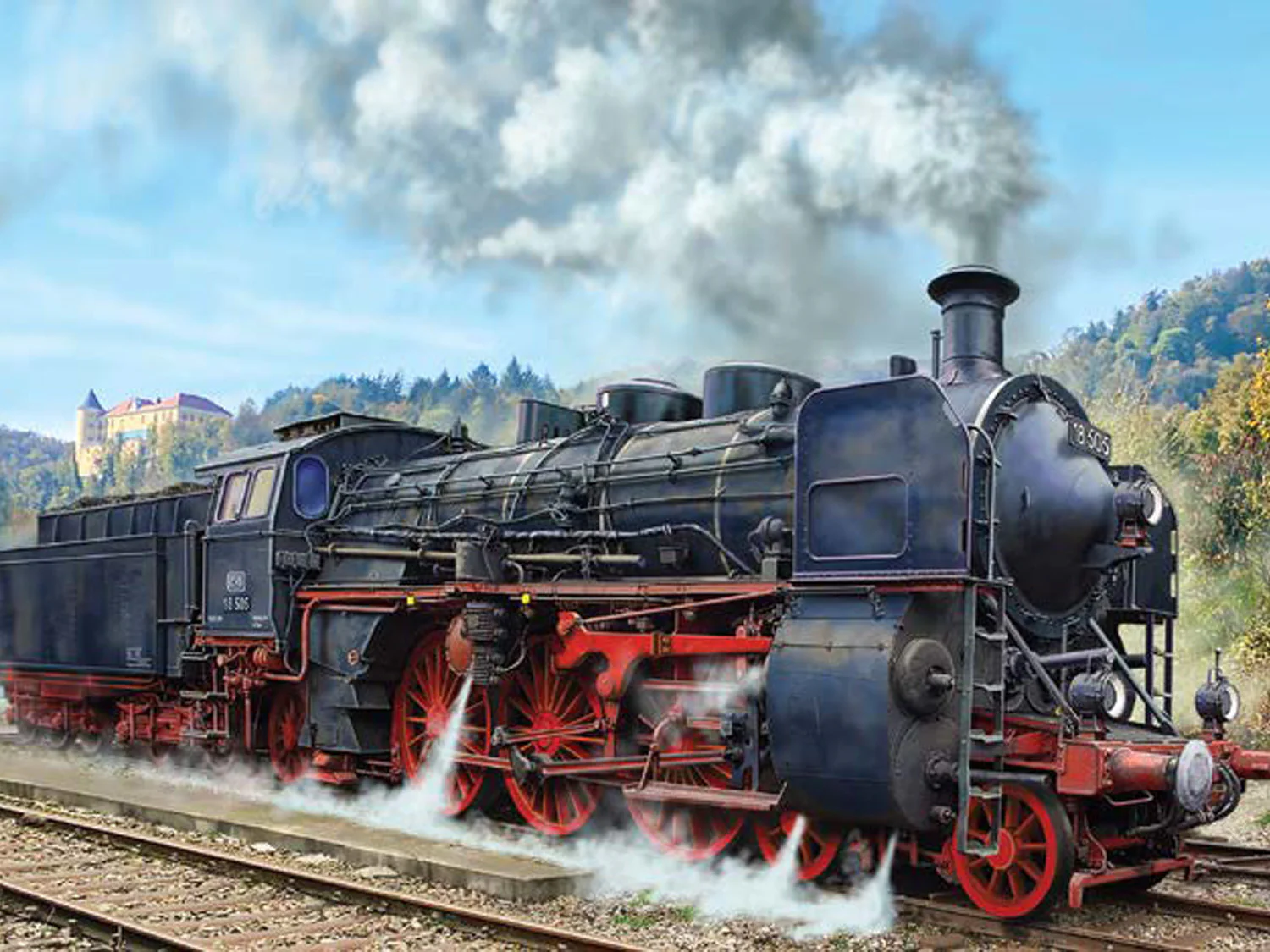 02167 Express Locomotive BR 18 505 with Tender 2'3' T38 Model Kit - Image 9