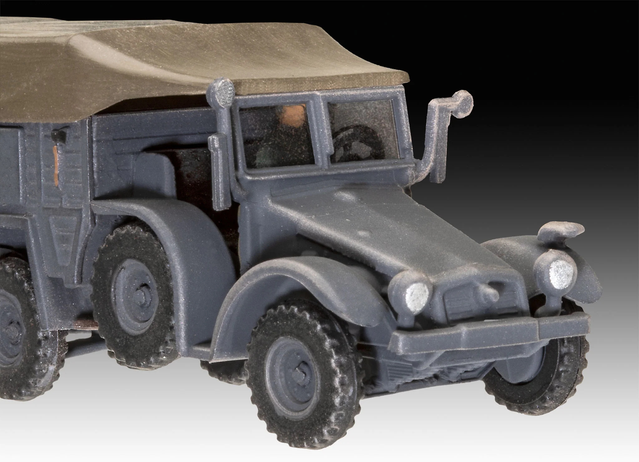 03344 German Krupp Protze KFZ 69 W/3.7CM PAK (1:76 Scale) Model Kit - Image 3