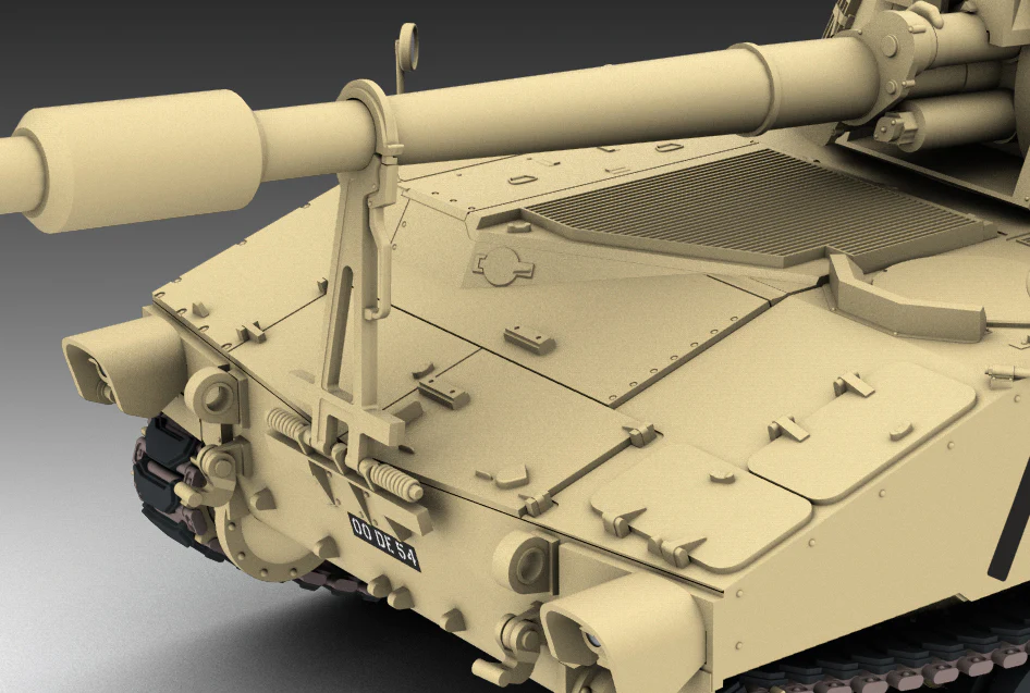 03361 US M109 A2 Tank Model Kit - Image 3