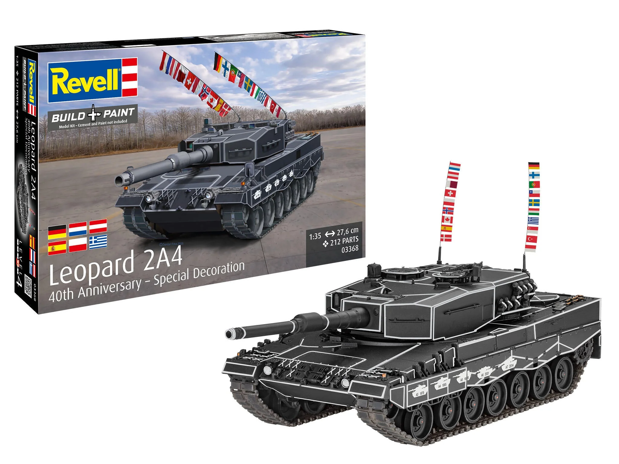 03368 Leopard 2A4 - Special Decoration 40th Anniversary Model Kit