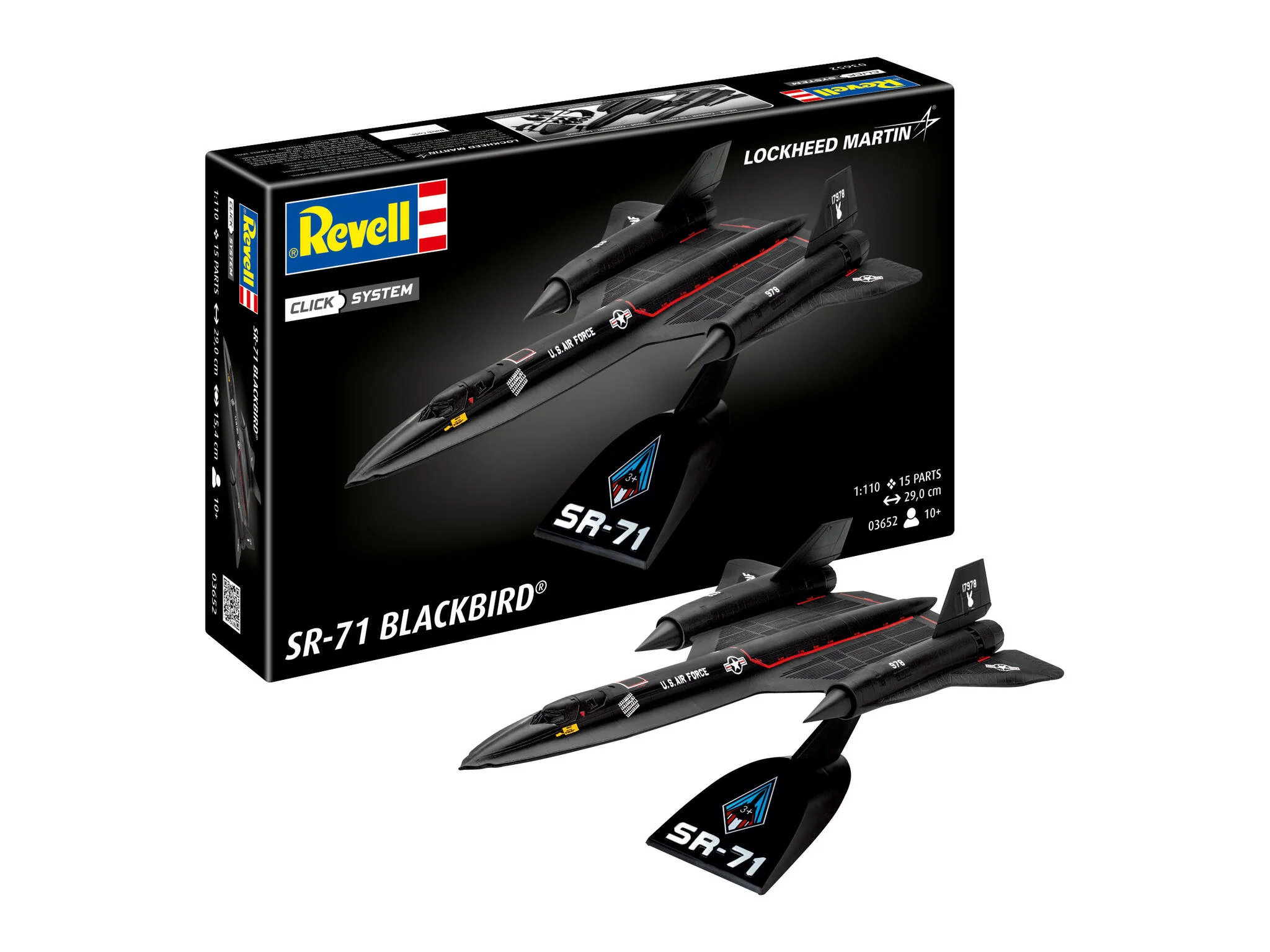 03652 Lockheed SR-71 Blackbird (Click System) Model Kit