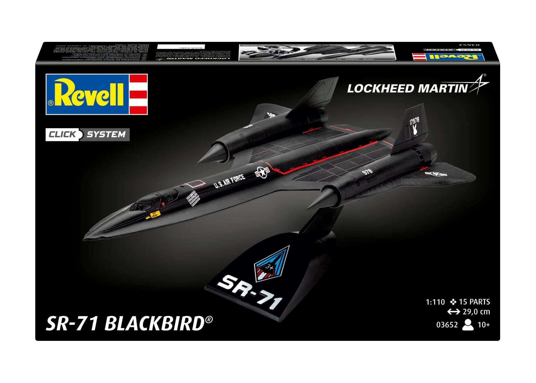 03652 Lockheed SR-71 Blackbird (Click System) Model Kit - Image 5