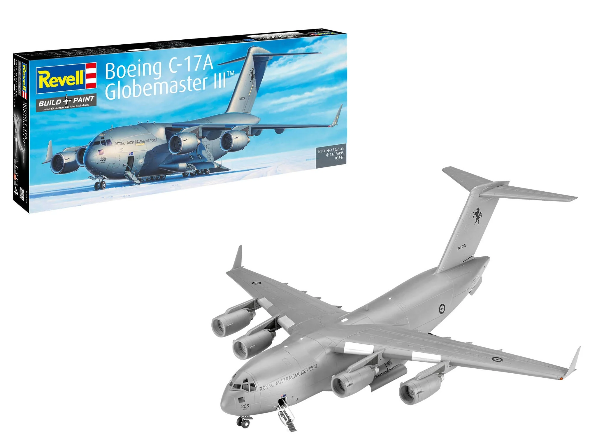 03747 British Boeing C-17A Globemaster III Model Kit