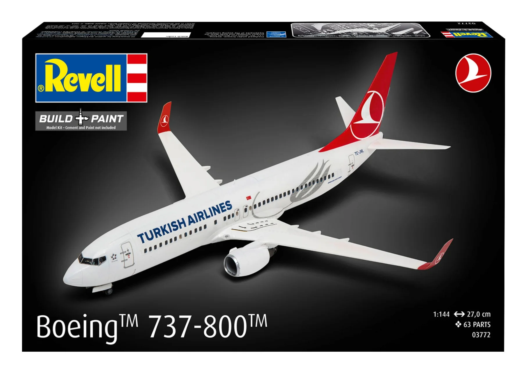 03772 Boeing 737-800 "Turkish Airlines" Model Kit - Image 8