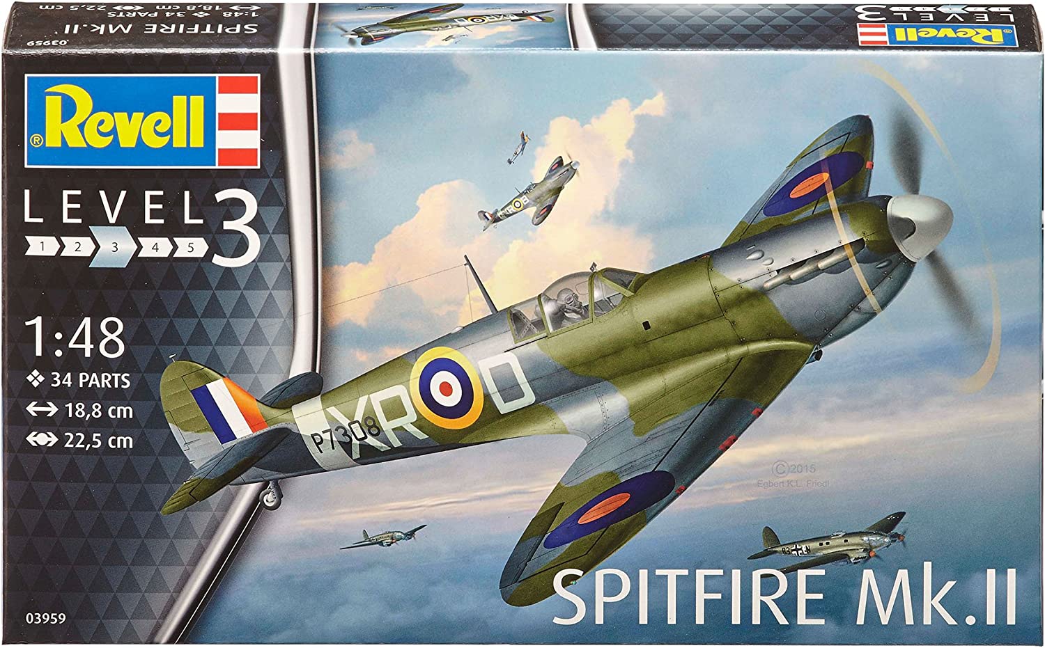 03959 Supermarine Spitfire Mk.II (1:48 Scale) Model Kit - Image 9