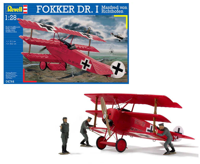 04744 Fokker Dr.I "Richthofen" (1:28 Scale) Model Kit