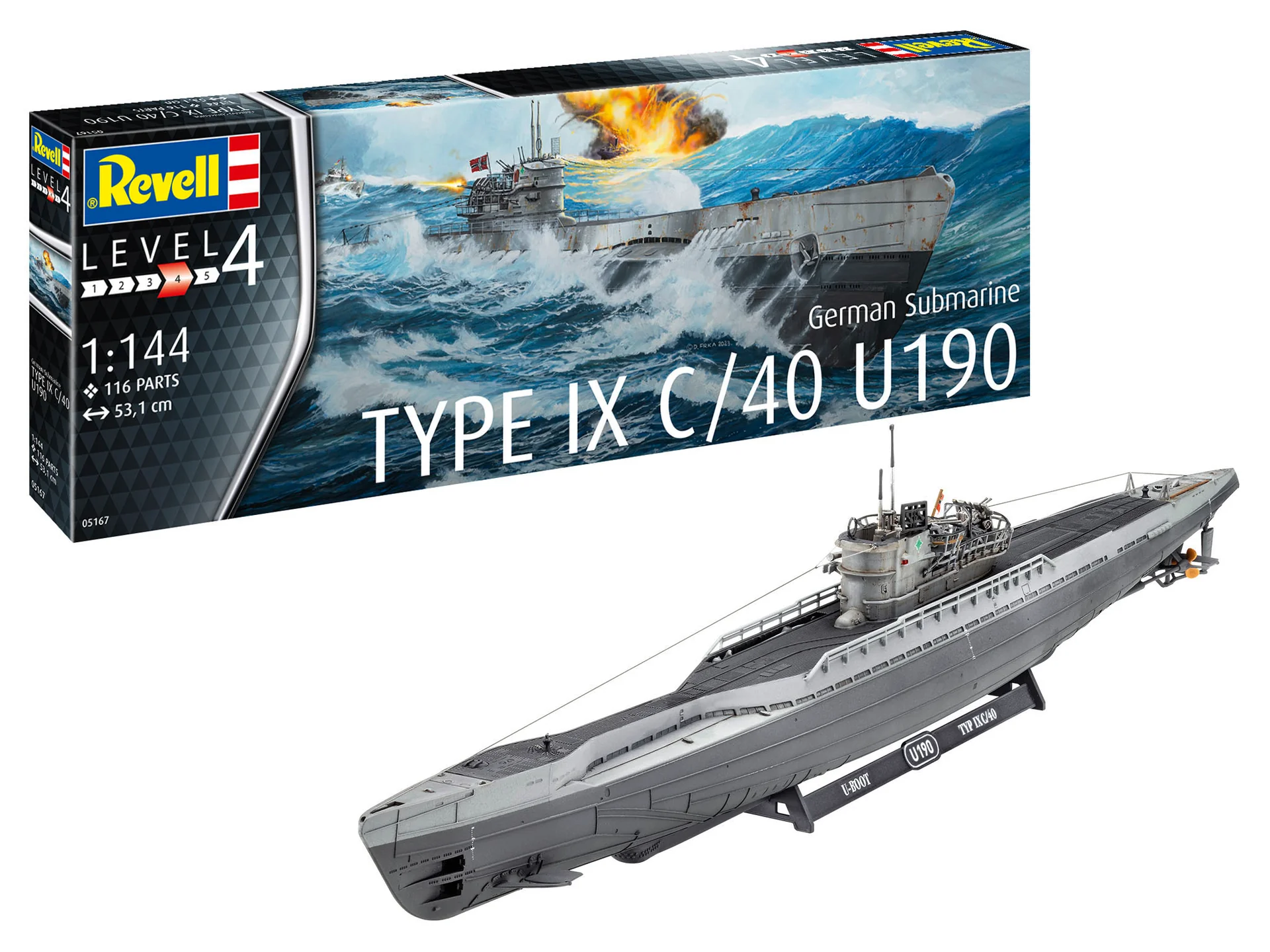 05167 German Submarine Type IX C/40 (U190) (1:144 Scale) Model Kit