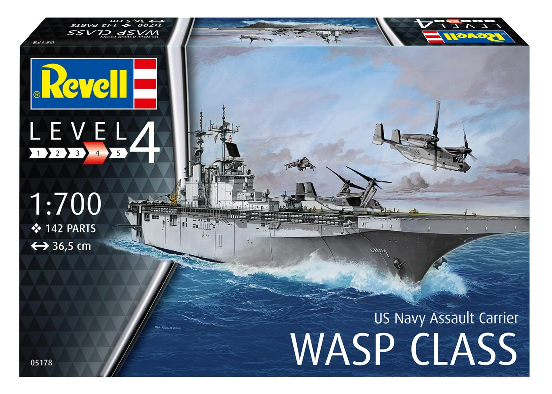 05178 US Navy Assault Carrier WASP Class Model Kit - Image 8