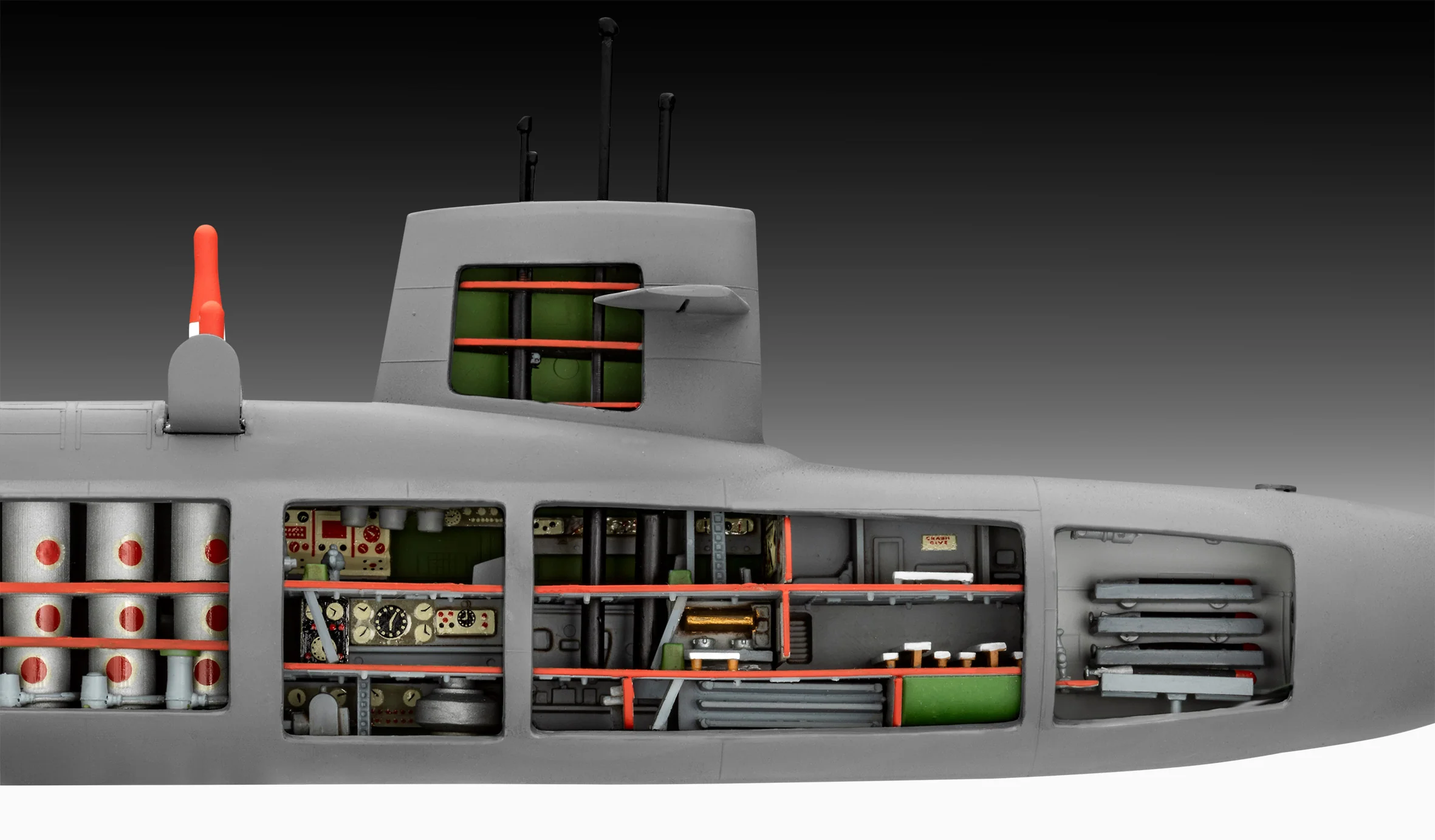 05185 S.S.B. Abraham Lincoln with Interior Model Kit - Image 6