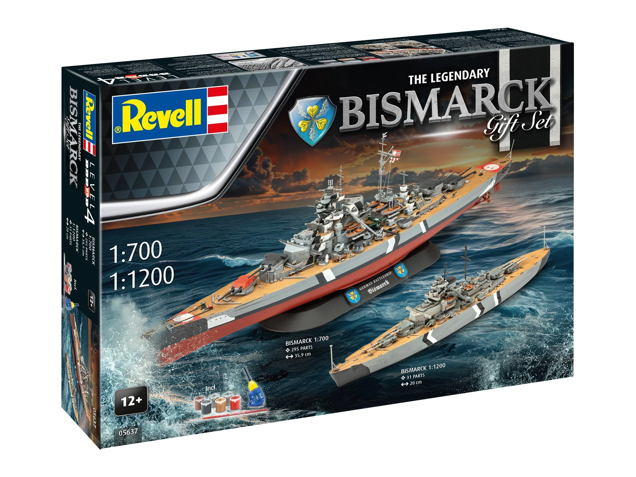 05637 Gift Set The Legendary Bismarck (1:700 & 1:1200) Model Kit - Image 12