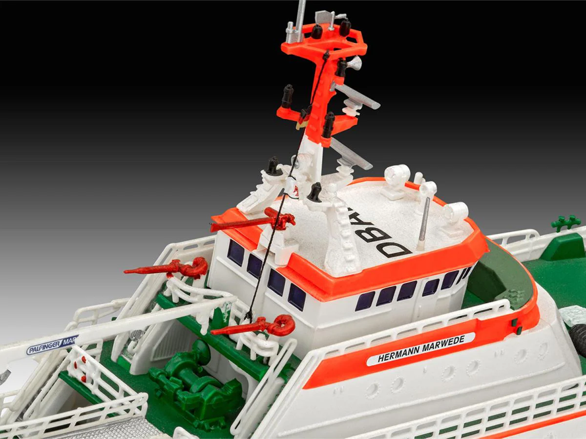 05812 Search & Rescue Vessel "Hermann Marwede" Model Kit - Image 3