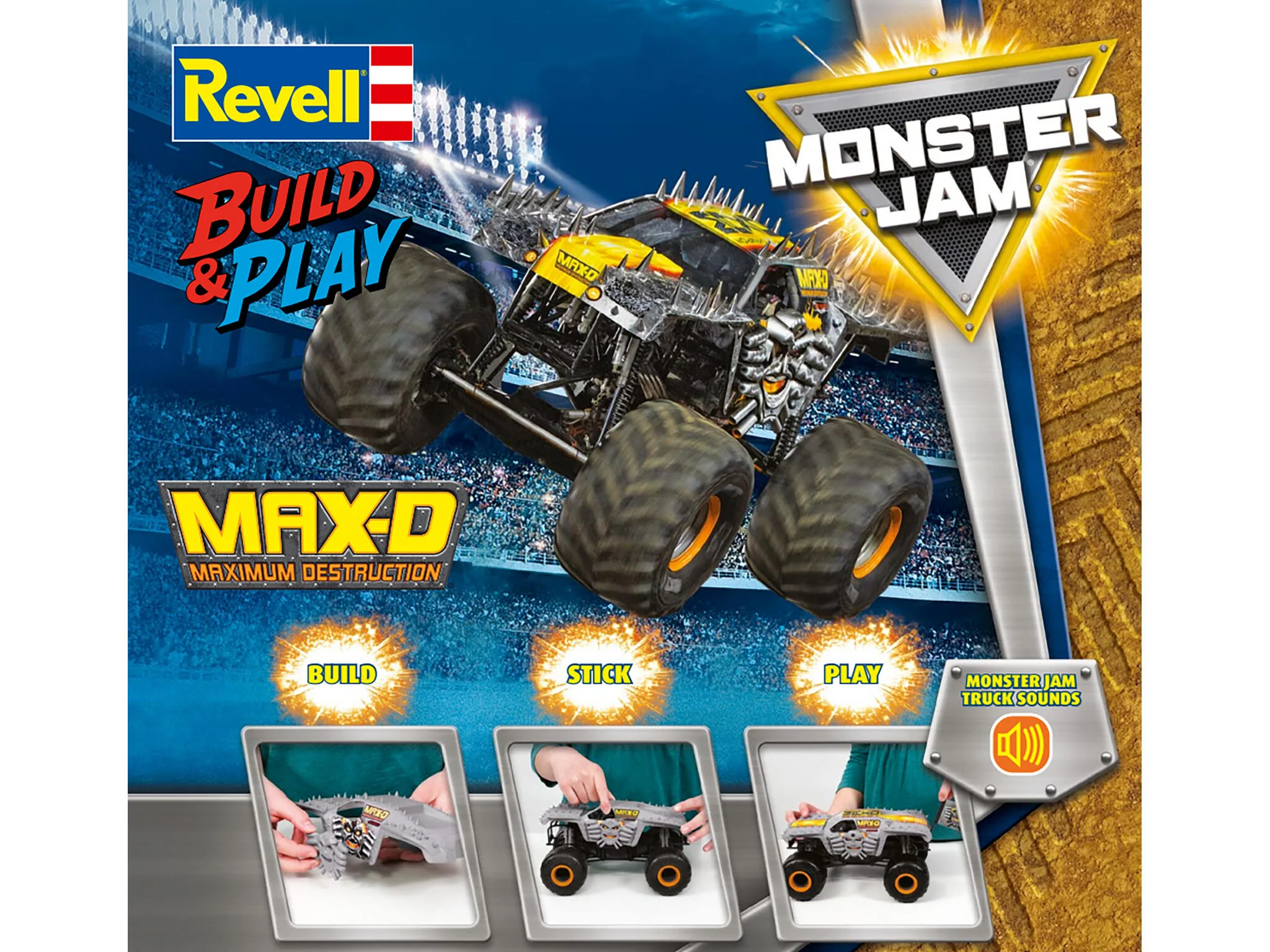 06559 Monster Jam Max-D w/Sound Build & Play Model Kit