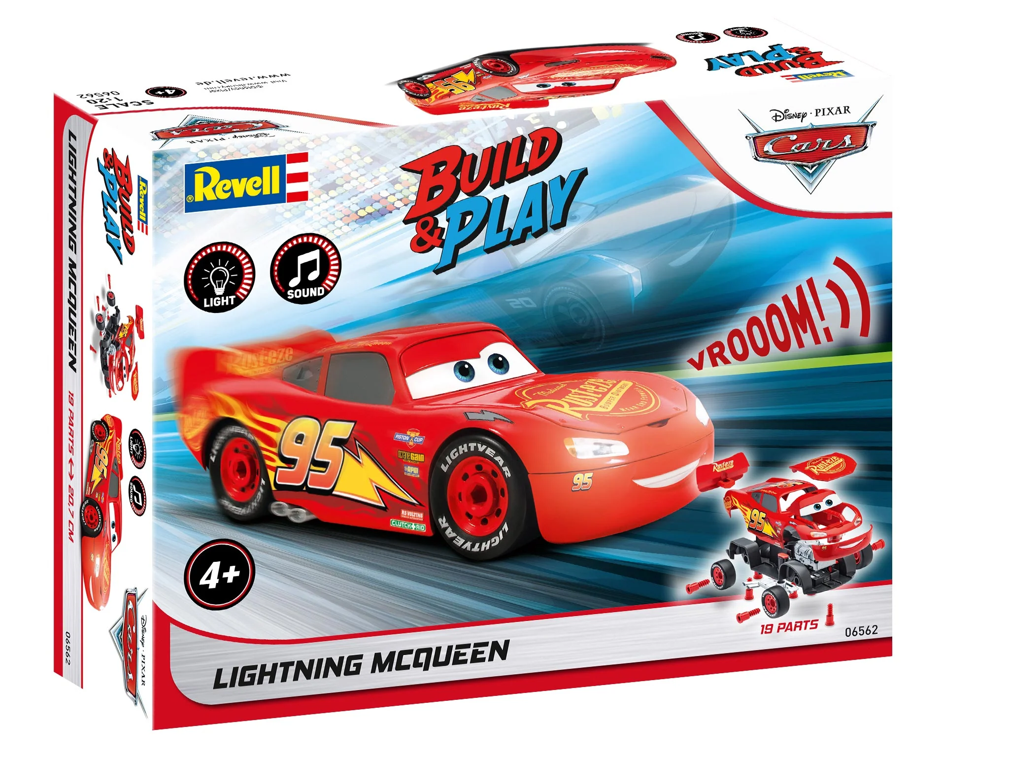 06562 Lightning McQueen Disney-Cars Car with Light Sound Model Kit - Image 10