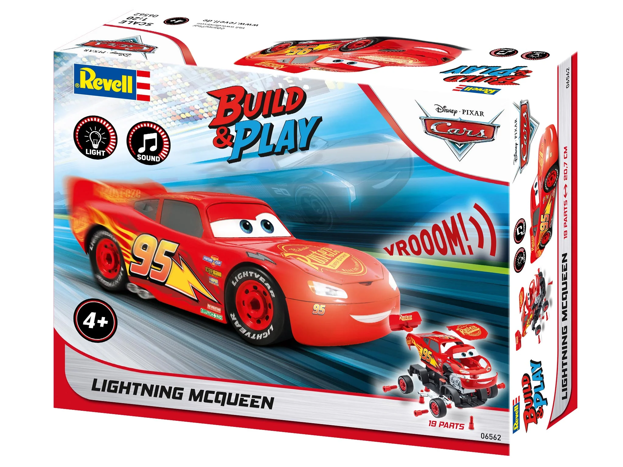 06562 Lightning McQueen Disney-Cars Car with Light Sound Model Kit - Image 11