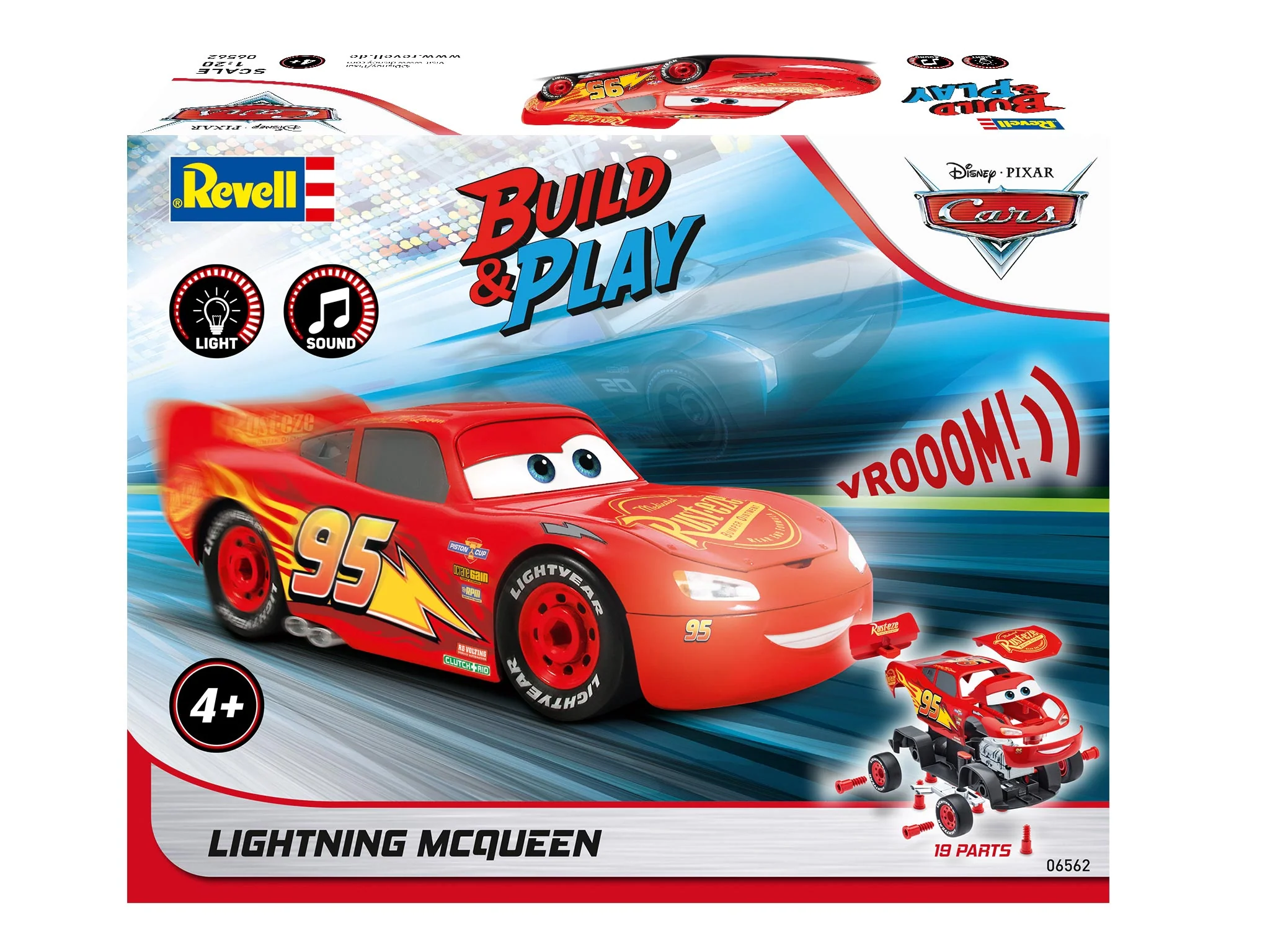 06562 Lightning McQueen Disney-Cars Car with Light Sound Model Kit - Image 12
