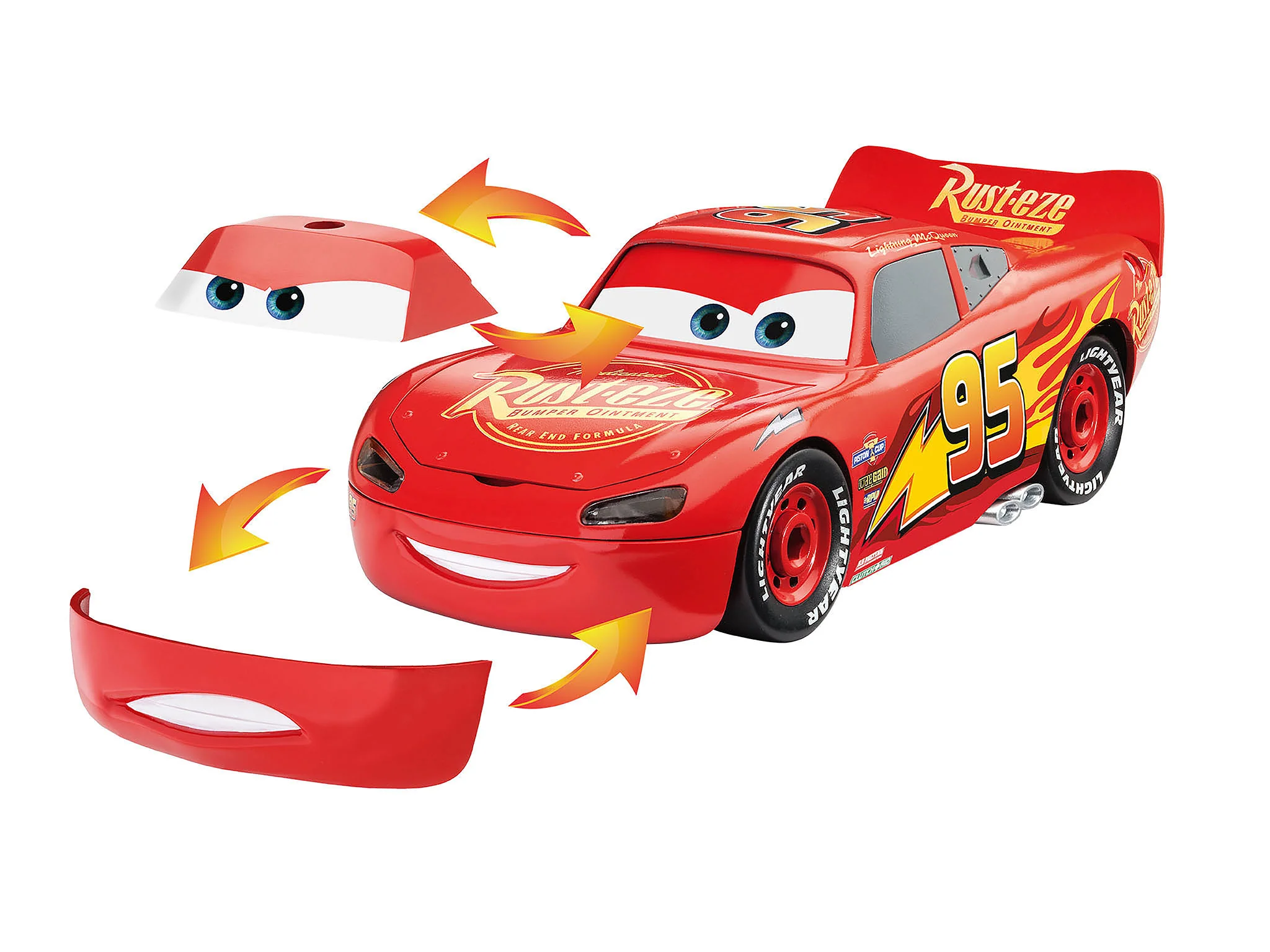 06562 Lightning McQueen Disney-Cars Car with Light Sound Model Kit - Image 6
