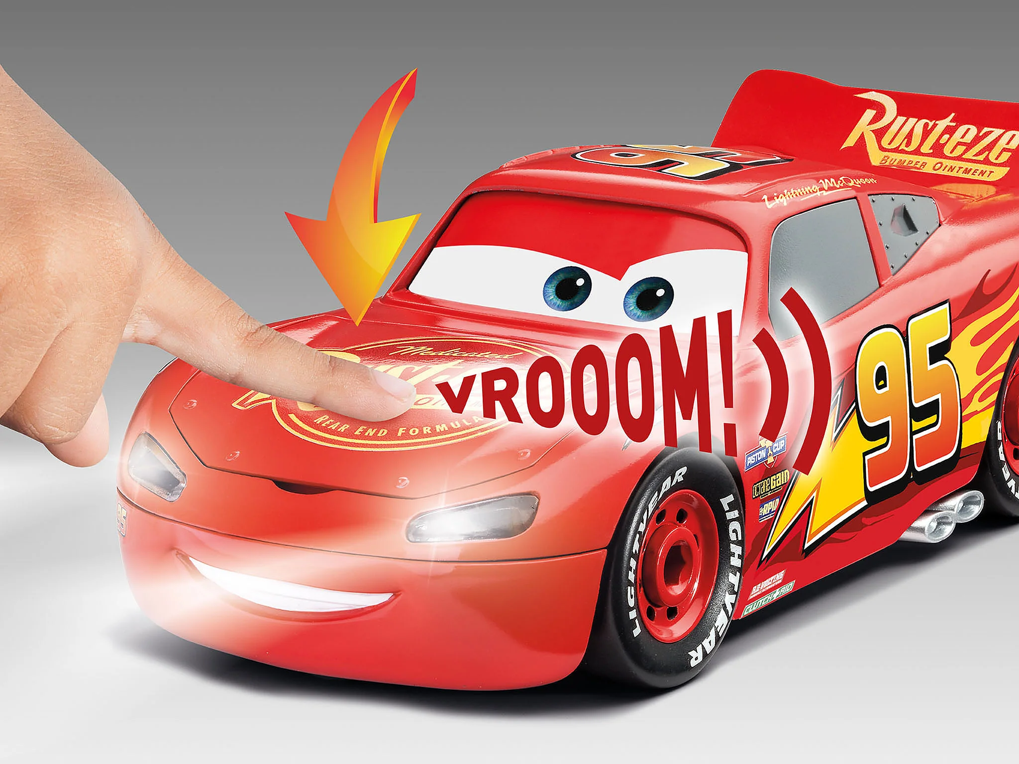 06562 Lightning McQueen Disney-Cars Car with Light Sound Model Kit - Image 8