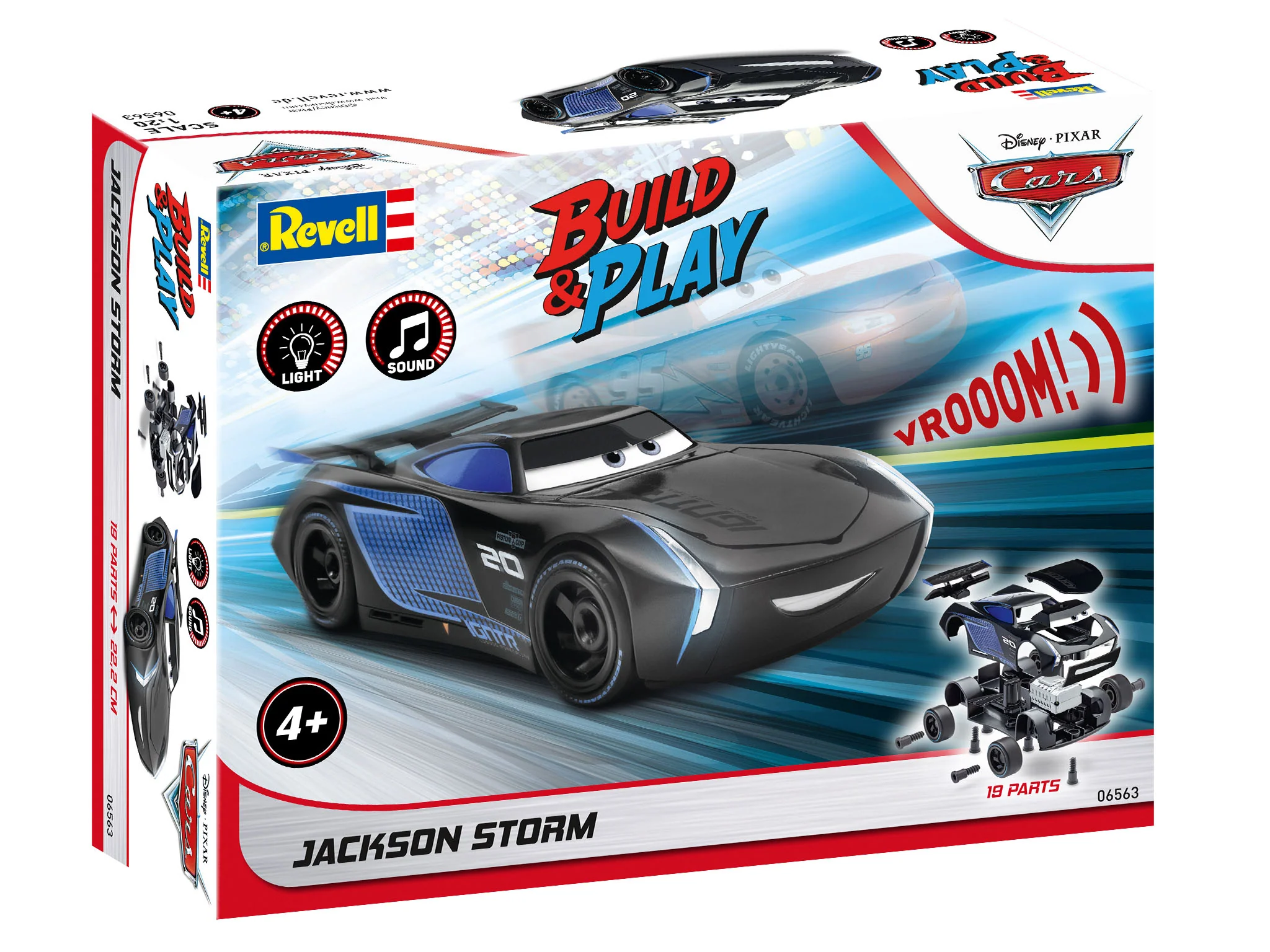 06563 Jackson Storm Disney-Cars Car with Light - Sound Model Kit - Image 12