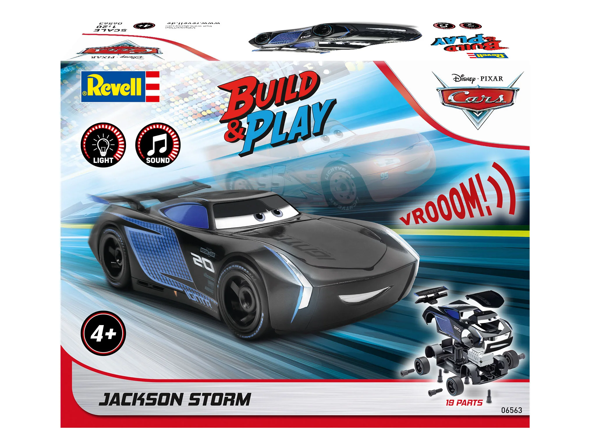 06563 Jackson Storm Disney-Cars Car with Light - Sound Model Kit - Image 13
