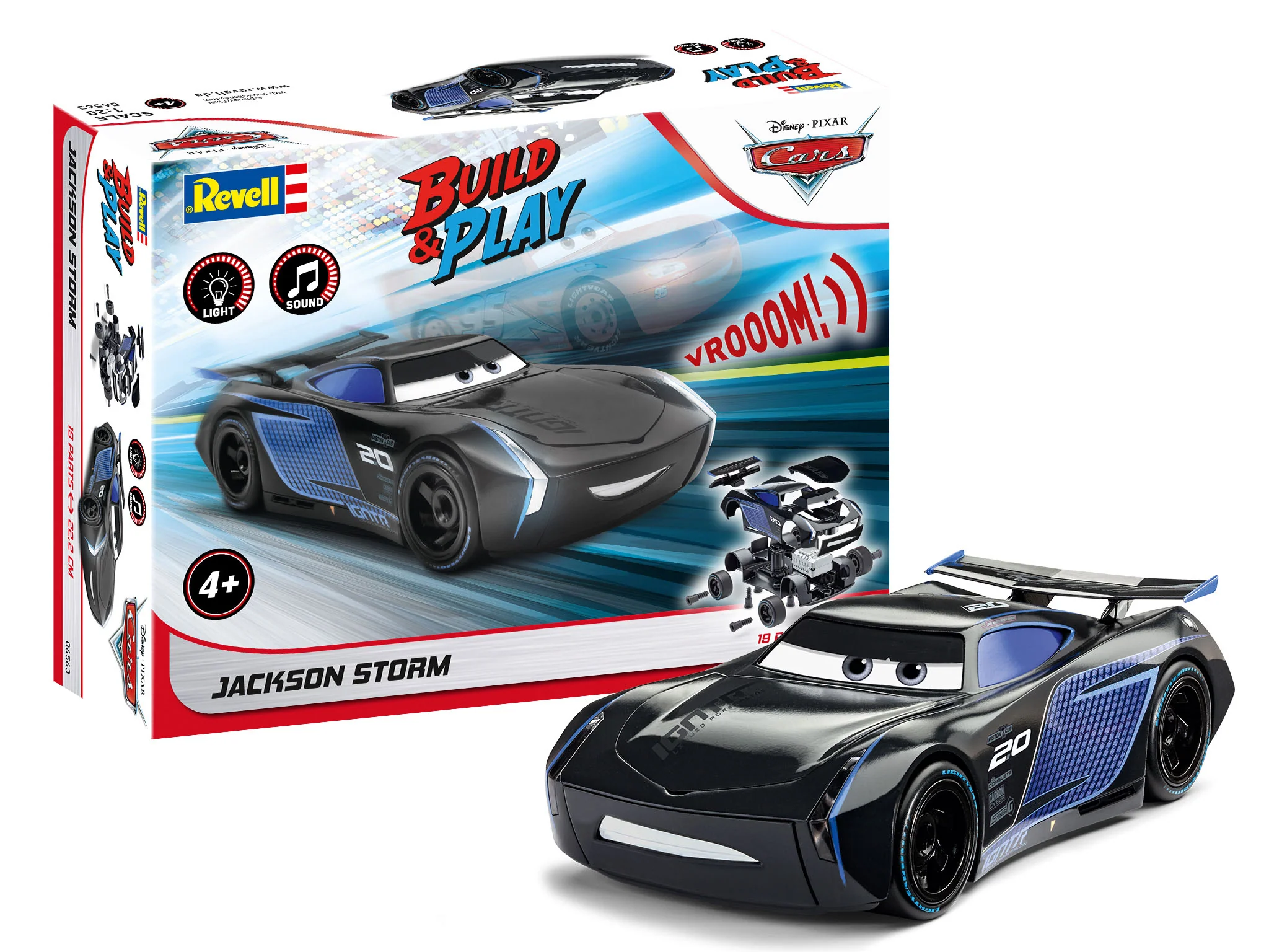 06563 Jackson Storm Disney-Cars Car with Light - Sound Model Kit - Image 2