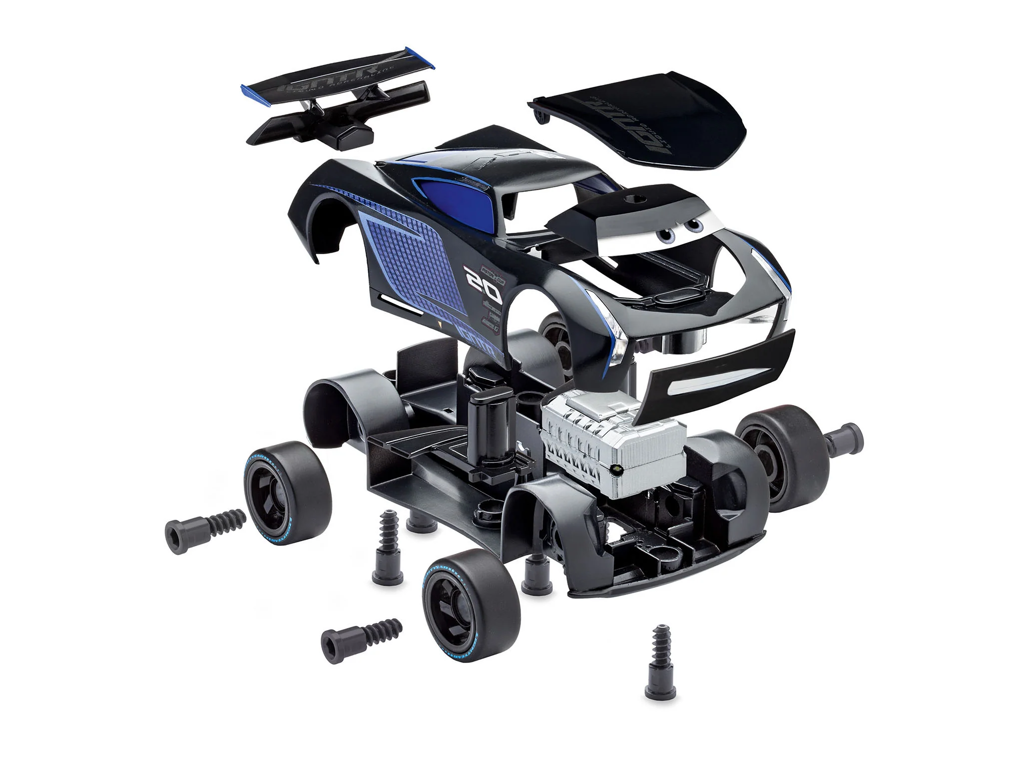 06563 Jackson Storm Disney-Cars Car with Light - Sound Model Kit - Image 9