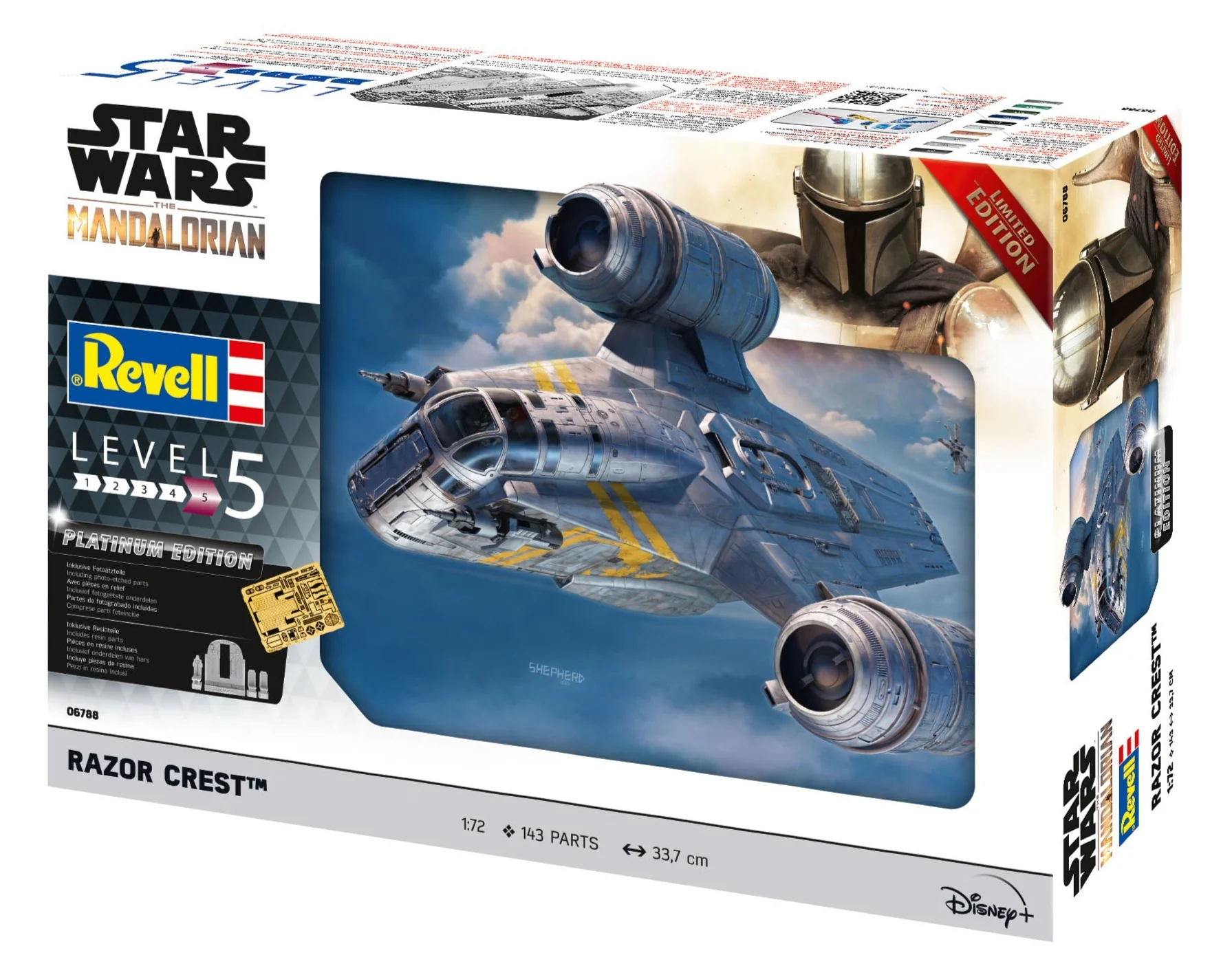 06788 Star Wars The Mandalorian Razor Crest Platinum Edition (1:72) Model Kit - Image 12