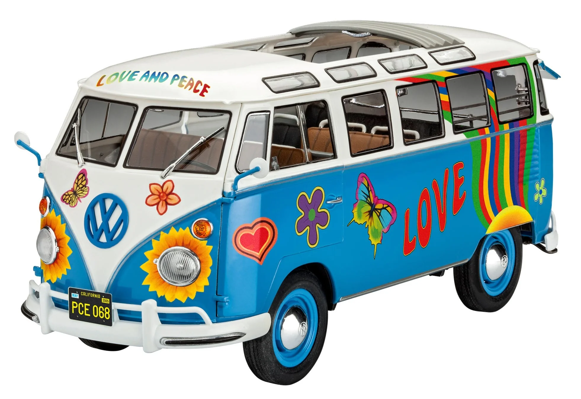 07050 Volkswagen T1 Samba Bus Flower Power (1:24 Scale) Model Kit