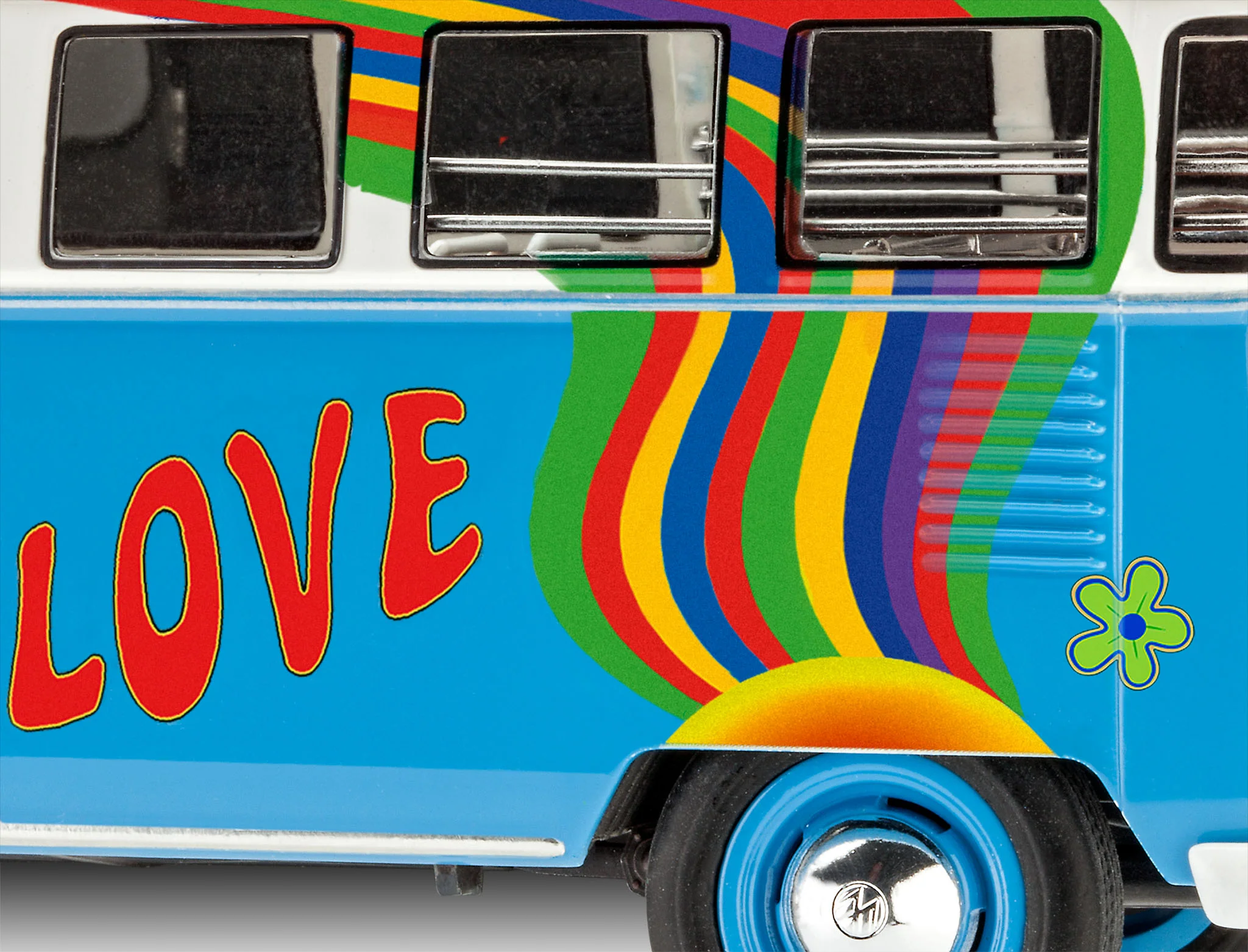 07050 Volkswagen T1 Samba Bus Flower Power (1:24 Scale) Model Kit - Image 4
