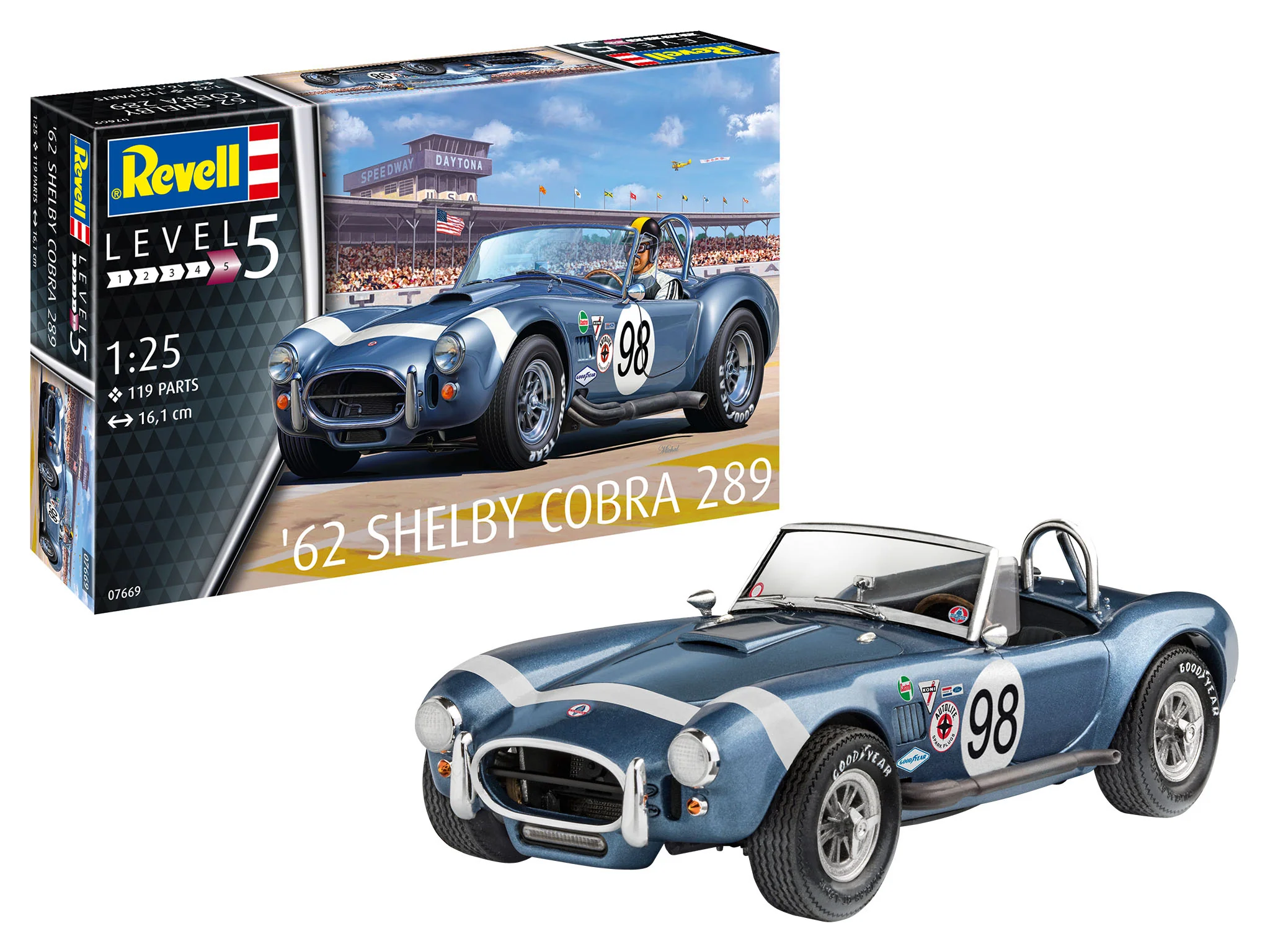 07669 1962 Shelby Cobra 289 (1:25 Scale) Model Kit