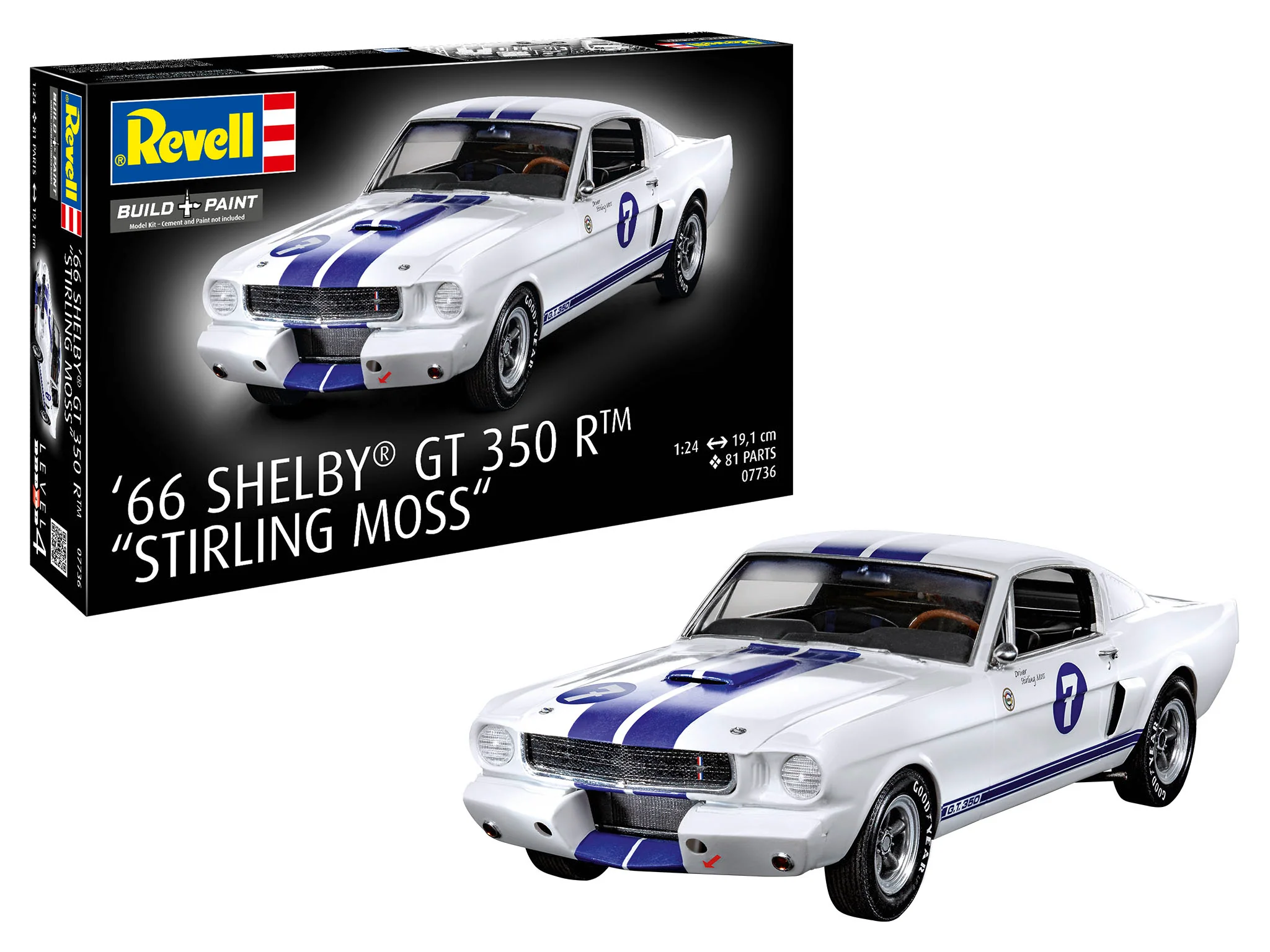 07736 1966 Shelby GT 350 R "Stirling Moss" Model Kit