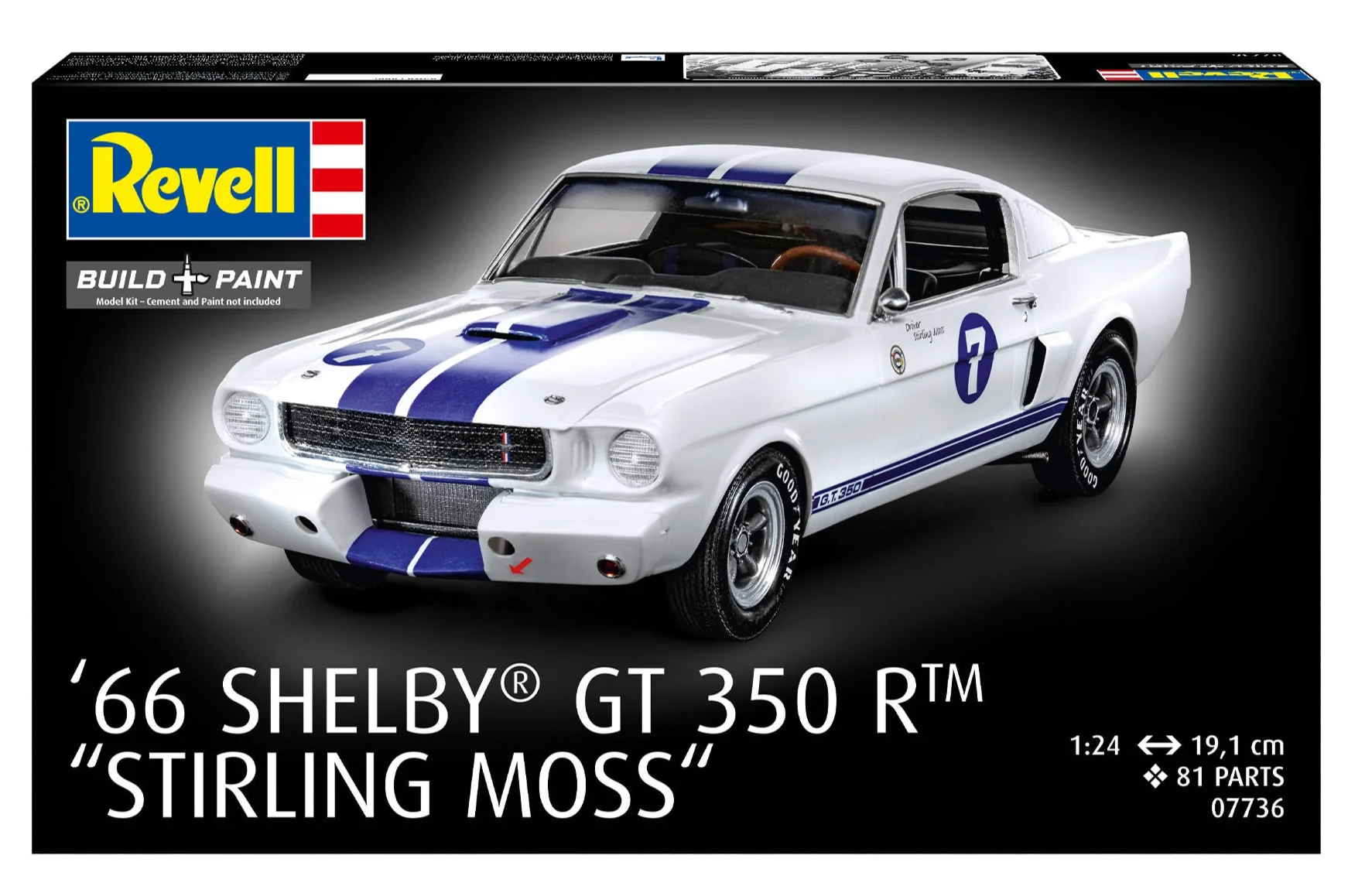 07736 1966 Shelby GT 350 R "Stirling Moss" Model Kit - Image 8