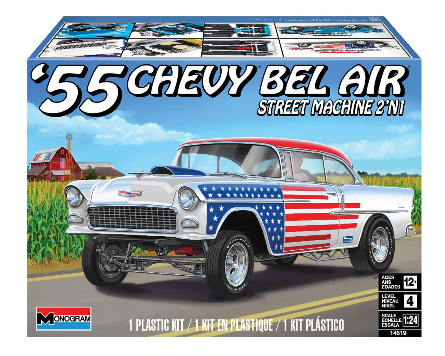 14519 1955 Chevy® Bel Air® Street Machine 2N1 Model Kit - Image 8
