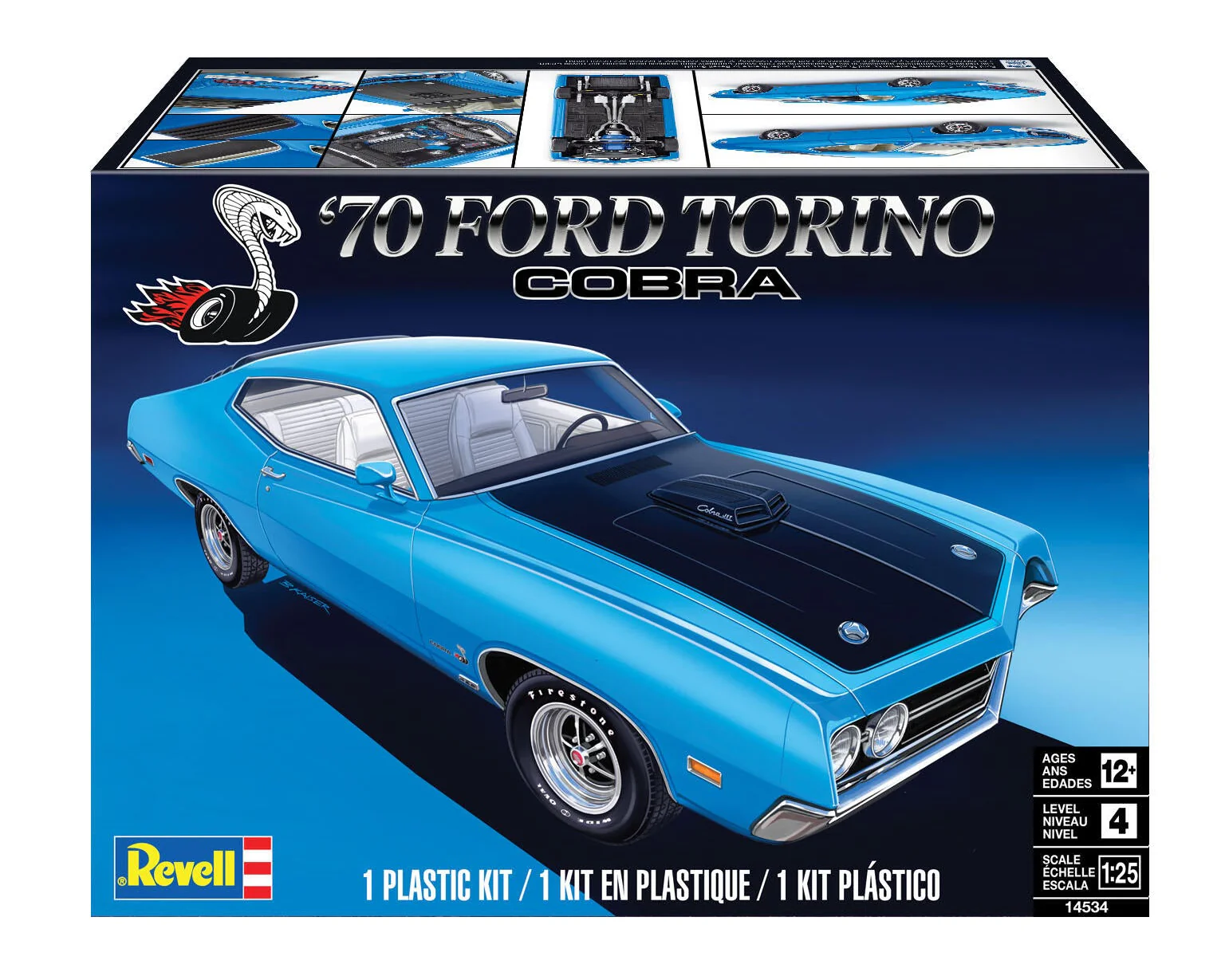 14534 1970 Ford Torino Cobra Model Kit - Image 10