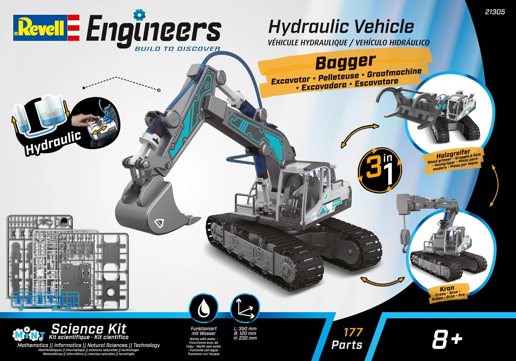 21305 Hydraulic Excavator 3in1 Revell Engineers Kit - Image 4