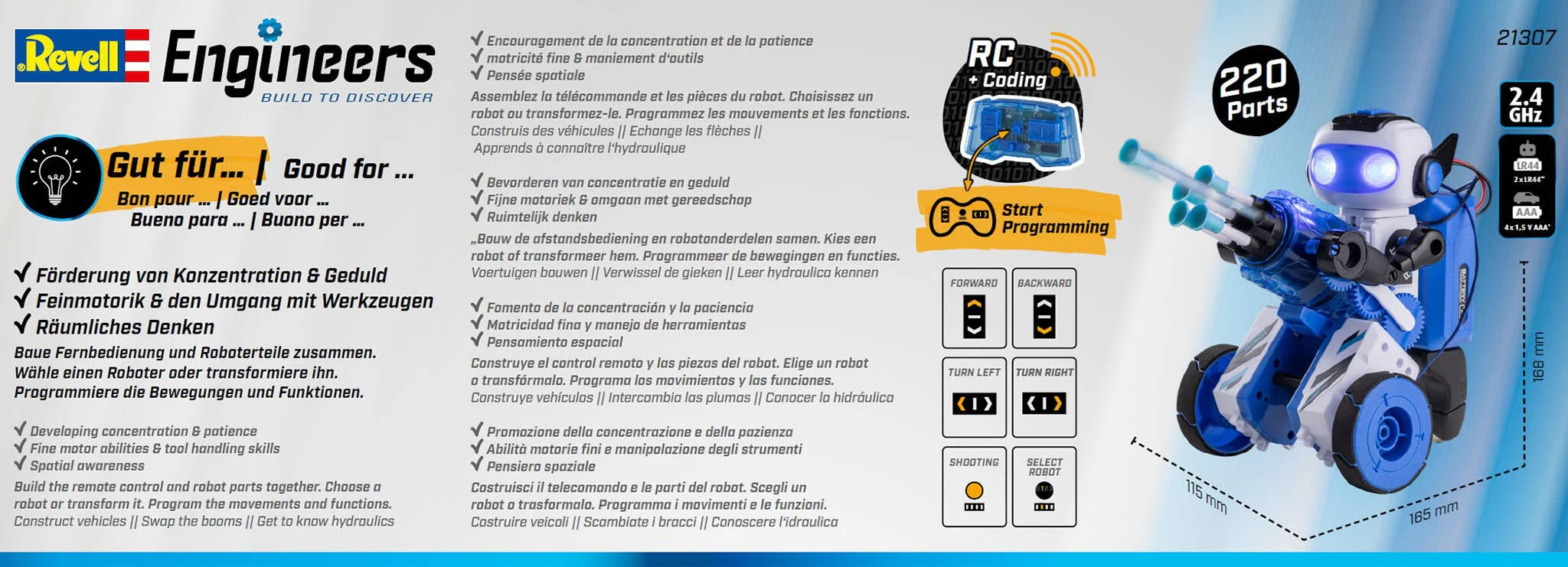 21307 RC Smart Robot 3in1 Revell Engineers Model Kit - Image 3
