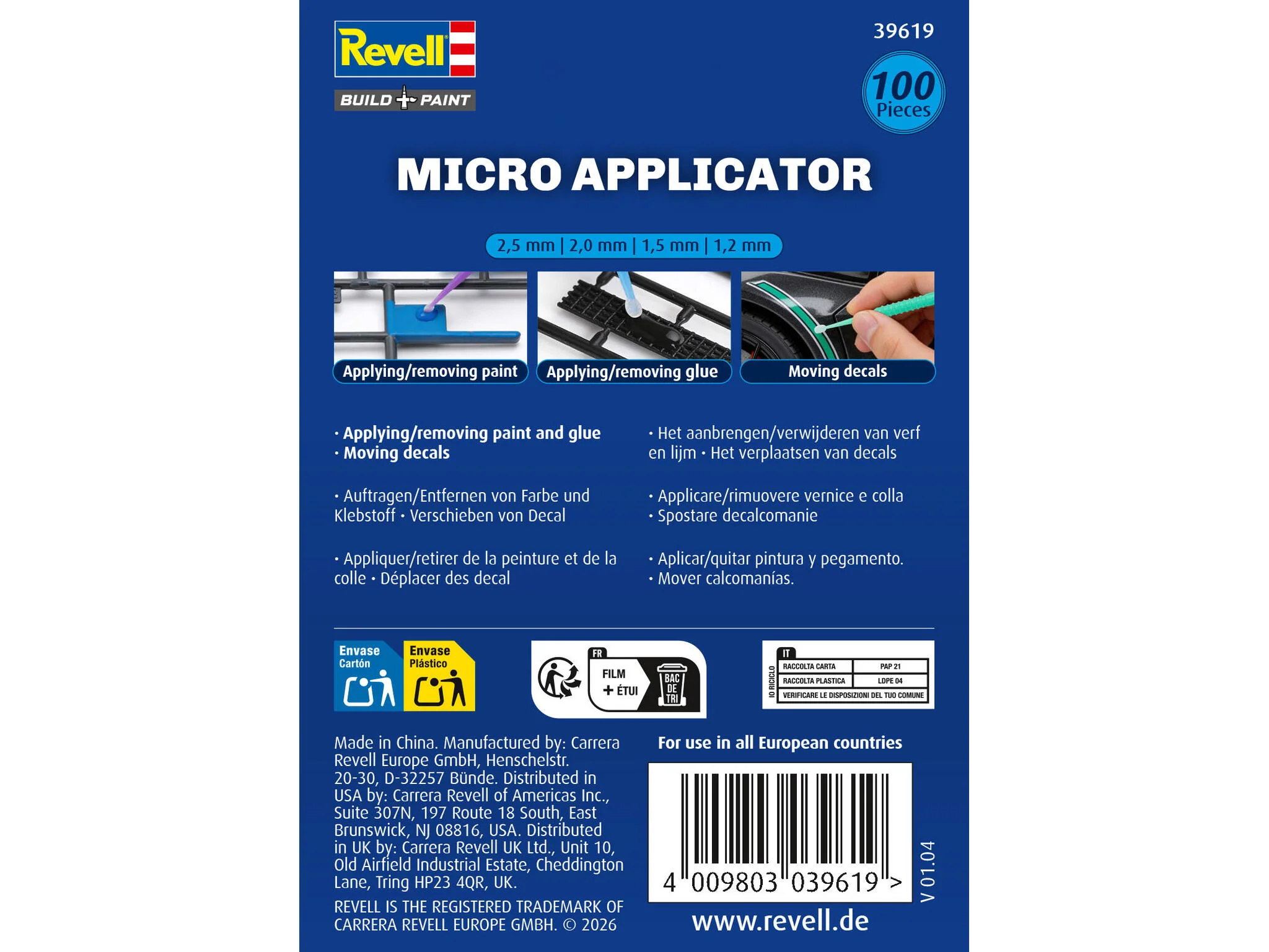 39619 Micro Applicator - 100pcs - 2.5mm - 2.0mm - 1.5mm - Image 4