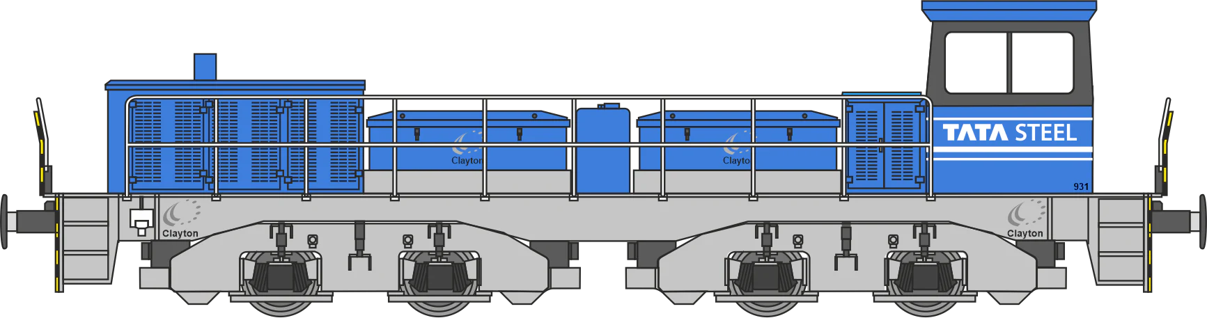 RT-CBD90-TS-A-SF Clayton Class 18 / CBD90 Tata Steel Hybrid Battery Diesel Locomotive No.931 (Version A) DCC Sound - Image 13