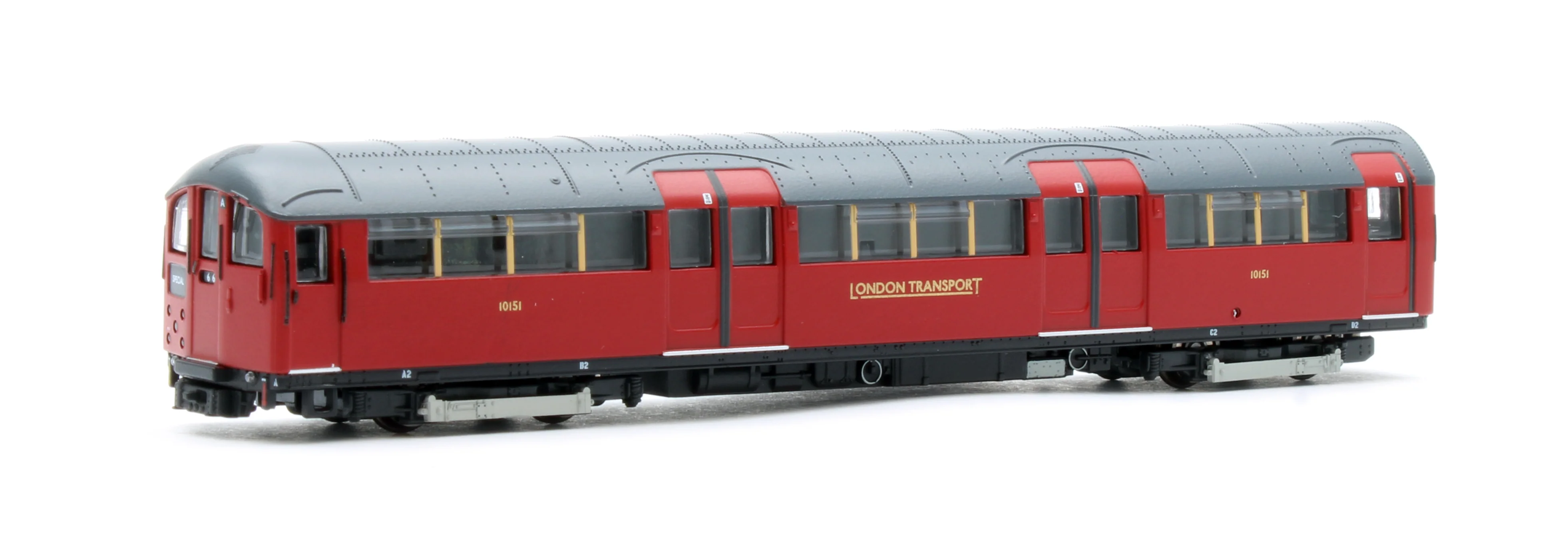 RT-N-LU1938-MAR301C 1938 Tube Stock - London Transport (Gold Branding) Maroon “Rail Red” (Cream Window Bars) Set C (Northern & Bakerloo Line) 3-Car EMU - Image 4