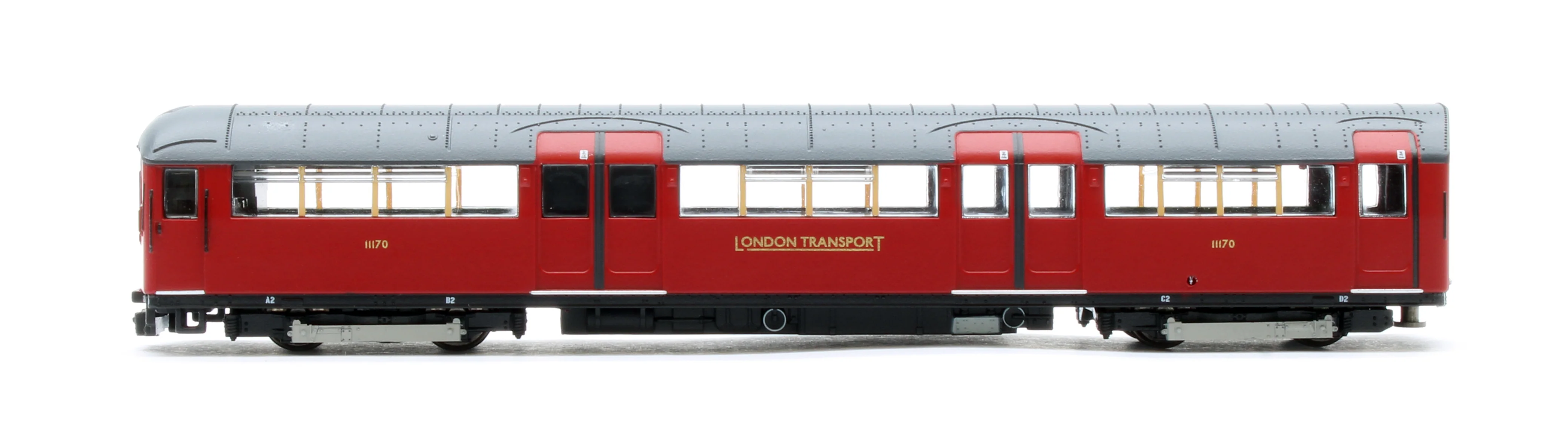 RT-N-LU1938-MAR401A 1938 Tube Stock - London Transport (Gold Branding) Maroon “Rail Red” (Cream Window Bars) Set A (Northern Line) 4-Car EMU - Image 12