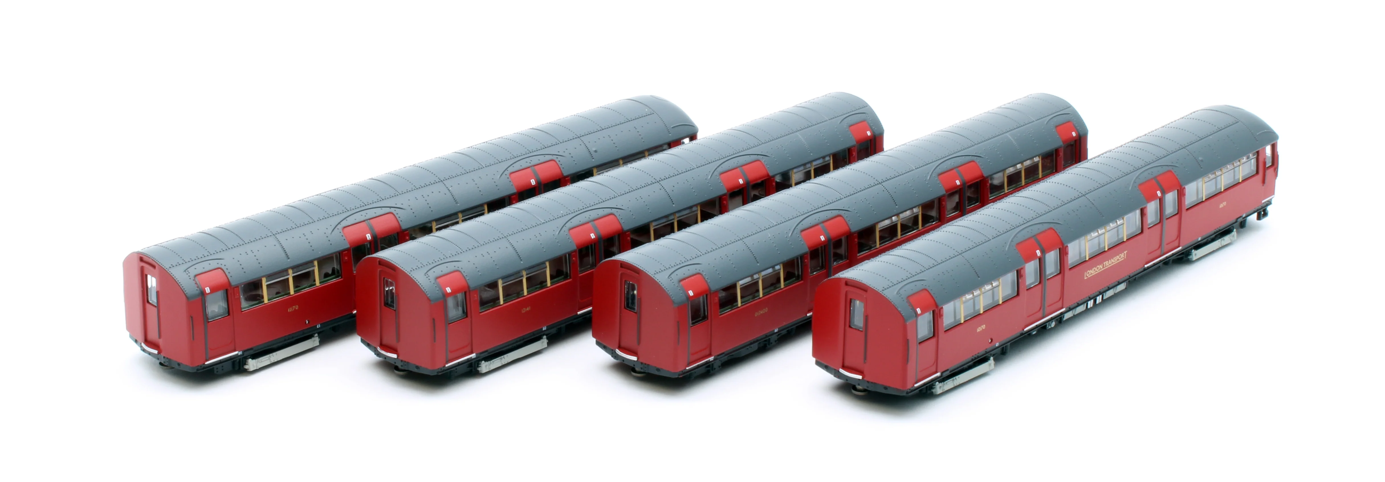 RT-N-LU1938-MAR401A 1938 Tube Stock - London Transport (Gold Branding) Maroon “Rail Red” (Cream Window Bars) Set A (Northern Line) 4-Car EMU - Image 2