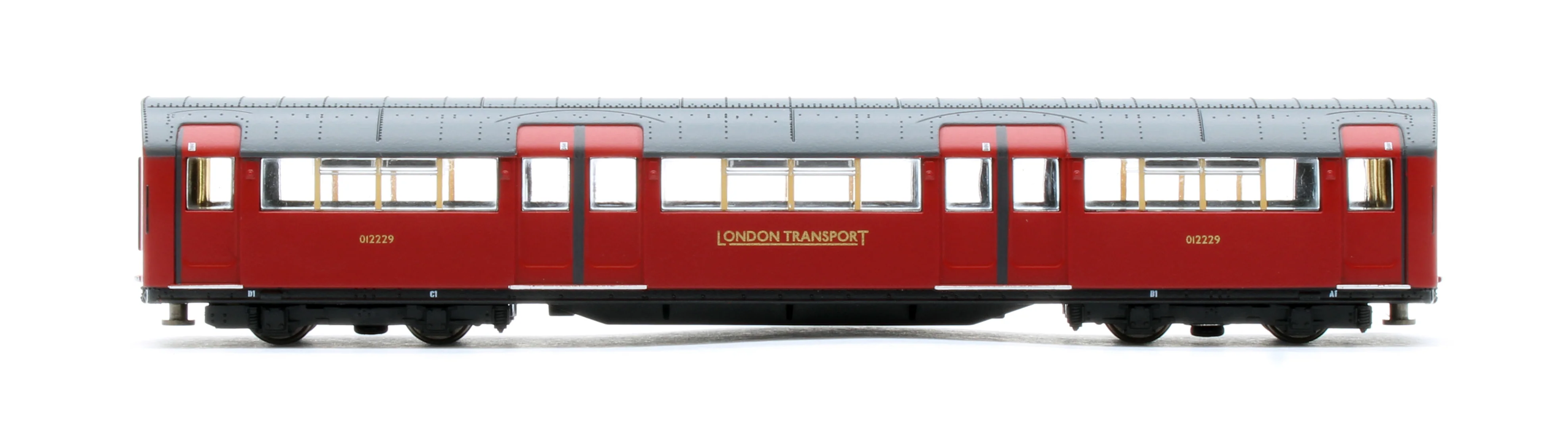 RT-N-LU1938-MAR401B 1938 Tube Stock - London Transport (Gold Branding) Maroon “Rail Red” (Cream Window Bars) Set B (Bakerloo Line) 4-Car EMU - Image 8