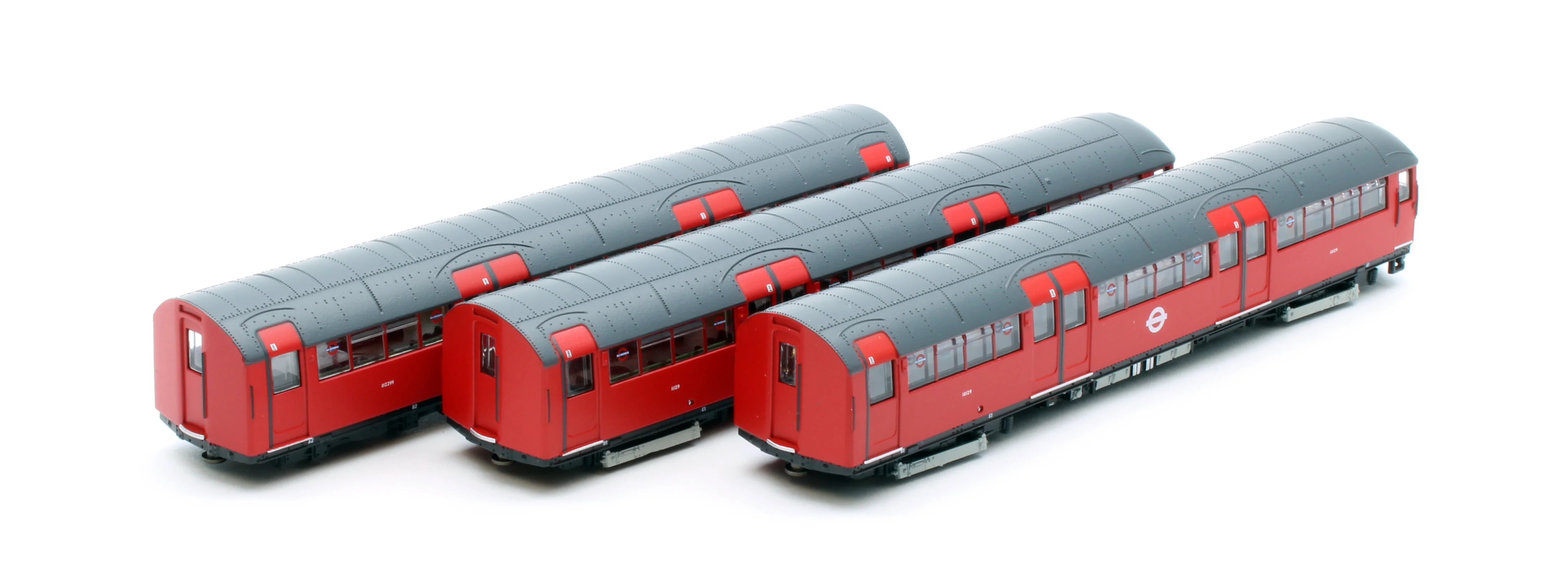 RT-N-LU1938-RED302C 1938 Tube Stock - London Underground (White Roundels) "Bus" Red Set C (Northern & Bakerloo Line) 3-Car EMU - Image 2