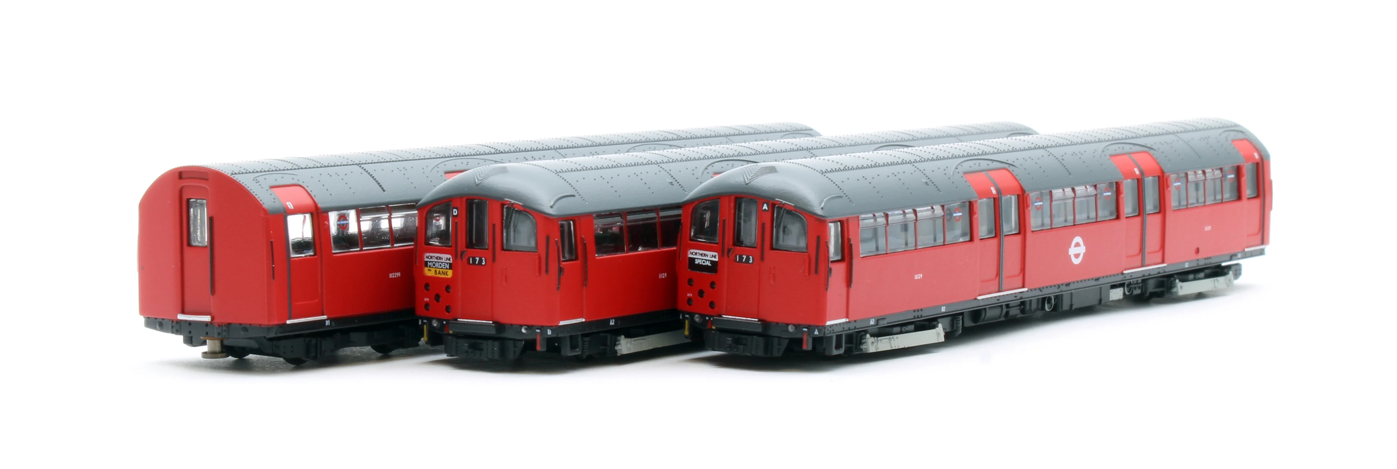 RT-N-LU1938-RED302C 1938 Tube Stock - London Underground (White Roundels) "Bus" Red Set C (Northern & Bakerloo Line) 3-Car EMU - Image 3