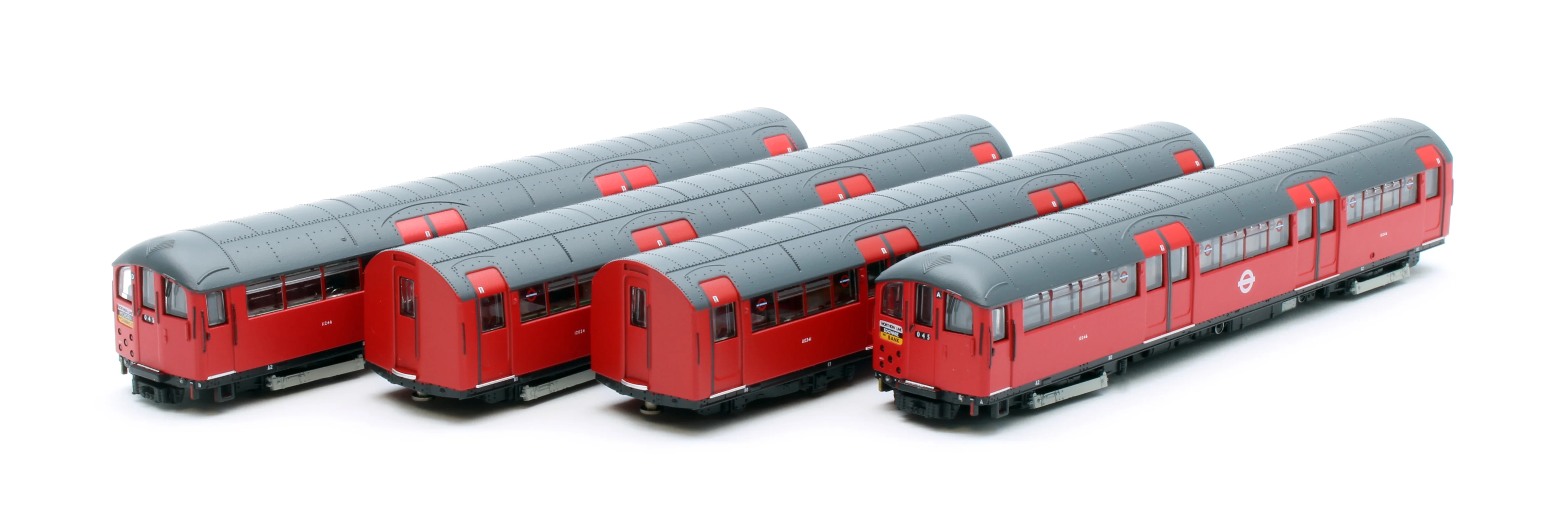 RT-N-LU1938-RED402A Tube Stock - London Underground (White Roundels) "Bus" Red Set A (Northern Line) 4-Car EMU