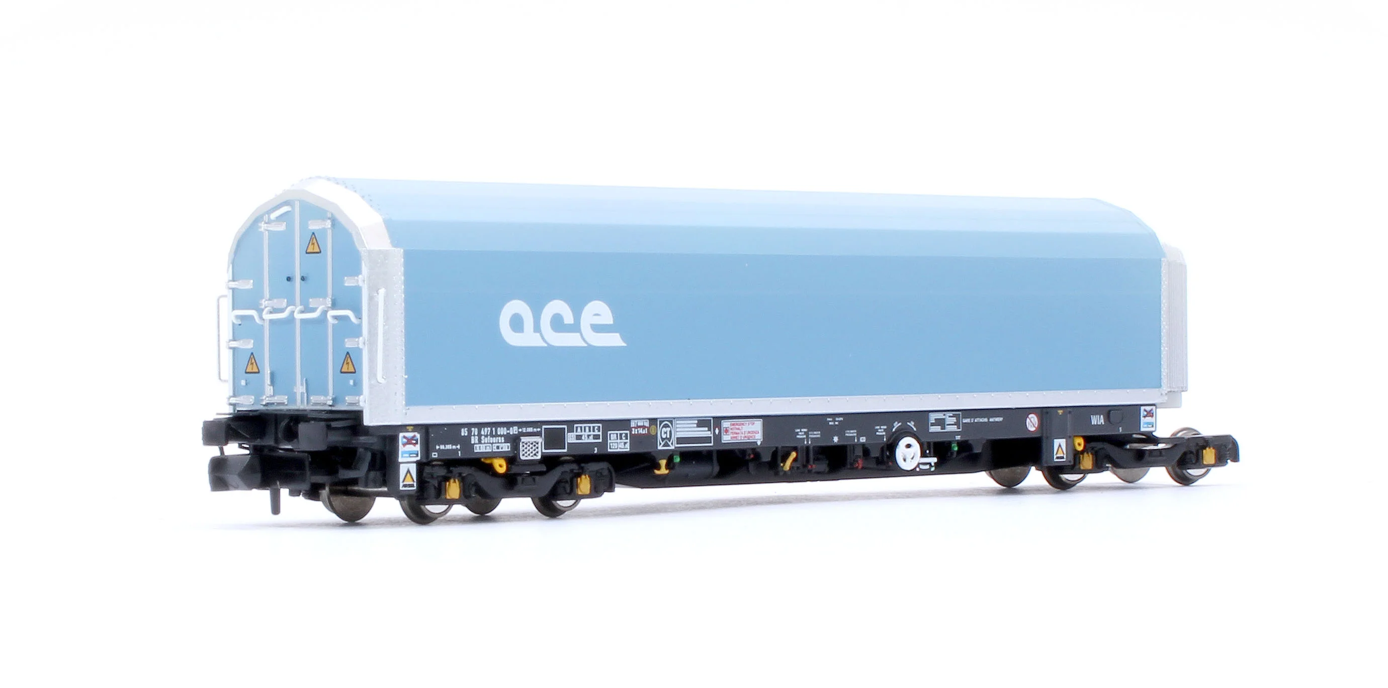 RT-N-WIA-201D N/2mm 5-car Arbel WIA car carrier with RfD squadron and ACE branding. Wagon number 85 70 4971 000-0 - Image 2