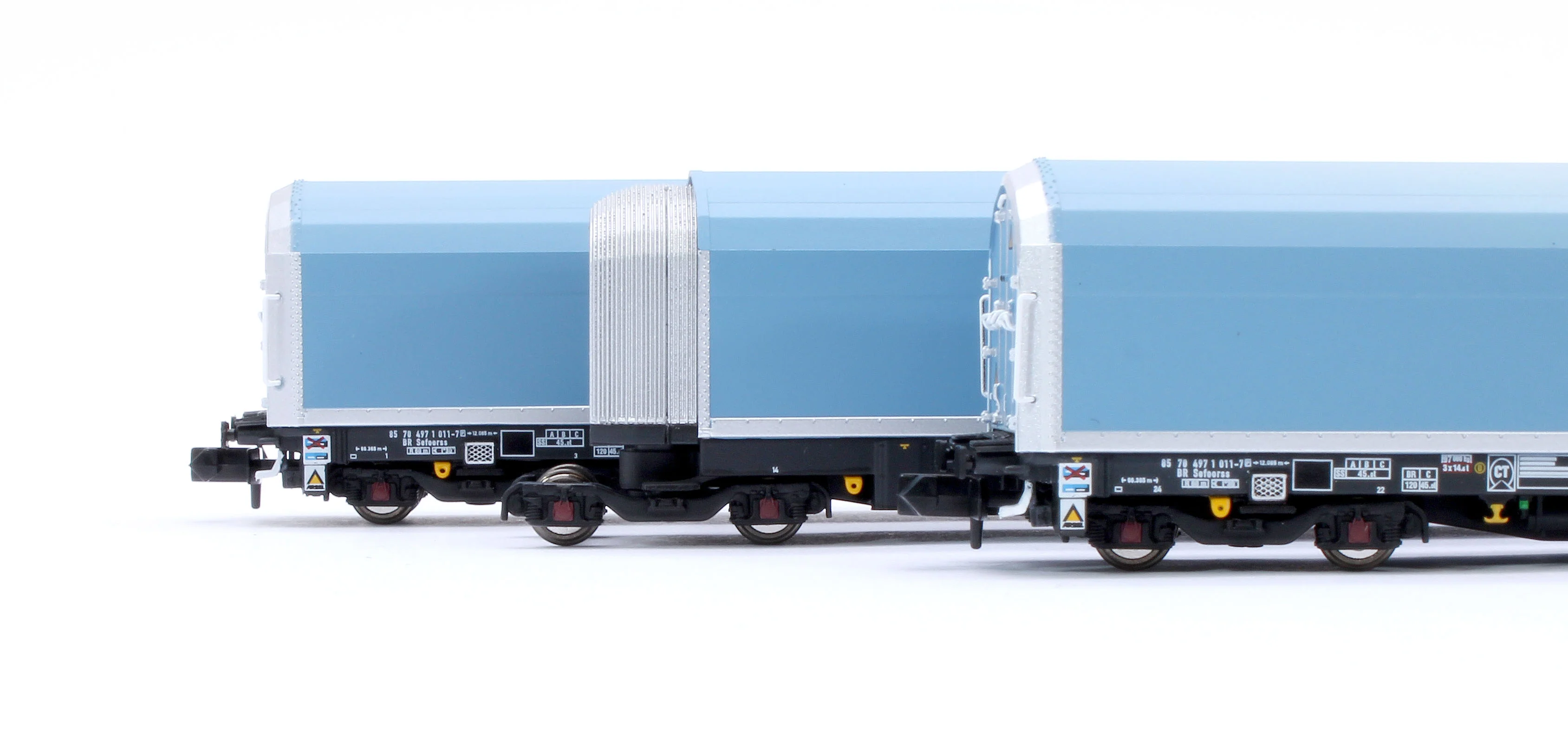 RT-N-WIA-202A N/2mm 5-car Arbel WIA car carrier plain blue. Wagon number 85 70 4971 011-7 - Image 11