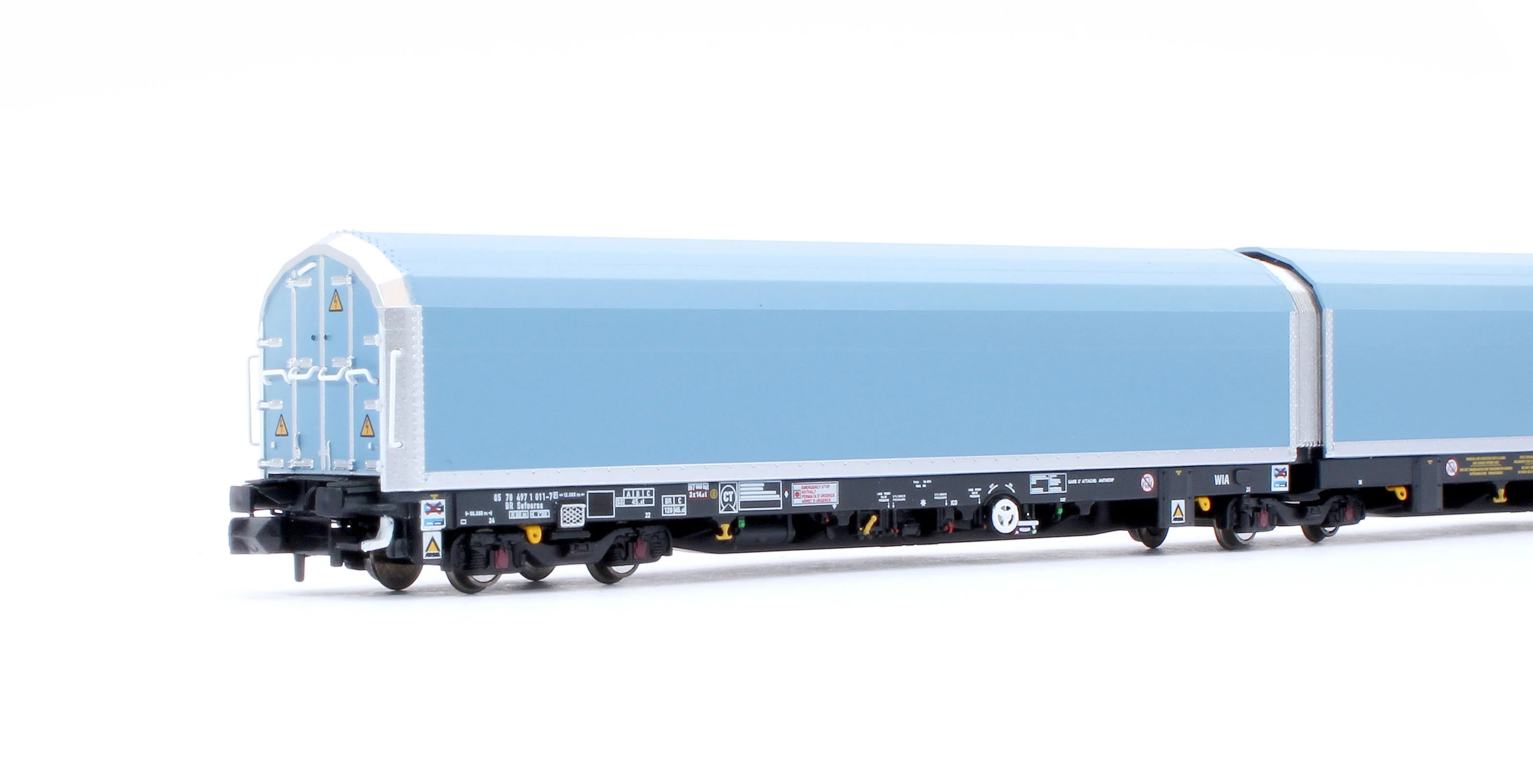 RT-N-WIA-202A N/2mm 5-car Arbel WIA car carrier plain blue. Wagon number 85 70 4971 011-7 - Image 8