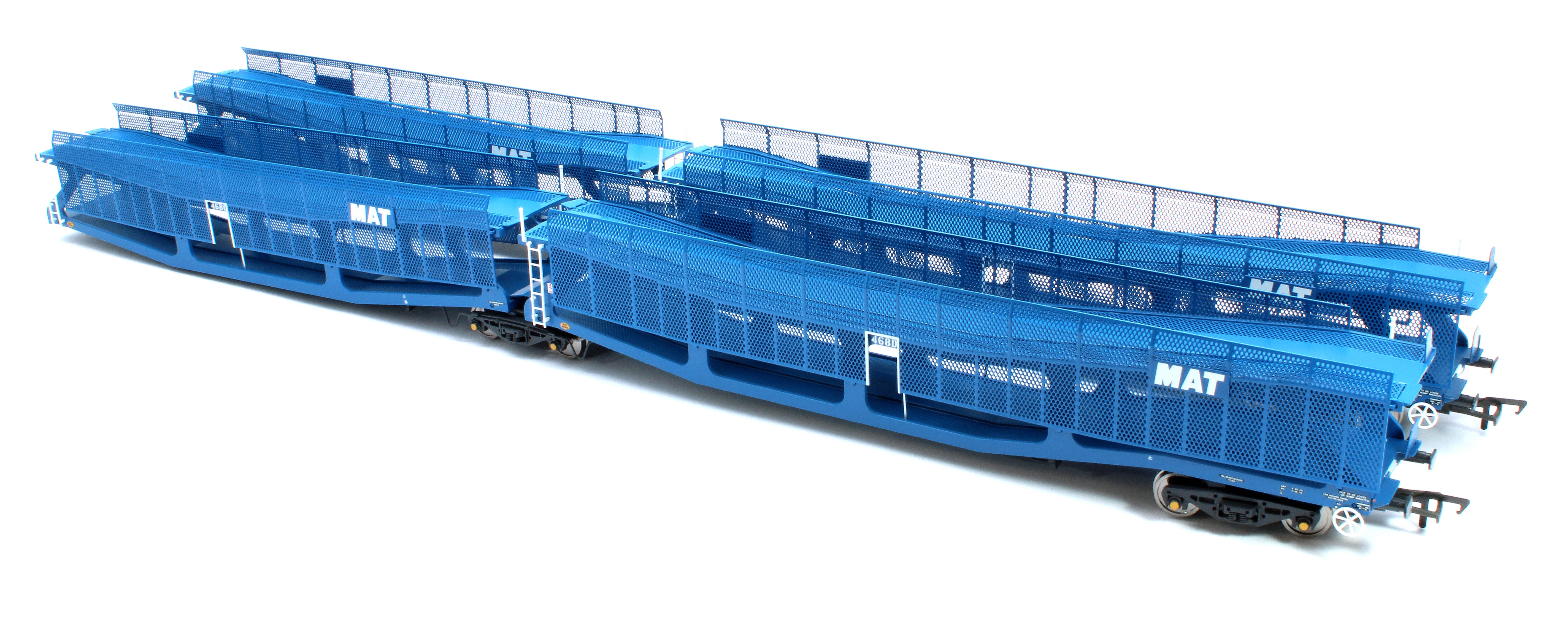 RT-OO-CAR4-436A Quad set Cartic-4 car carrier - MAT blue with mesh screens (set A) - Image 2